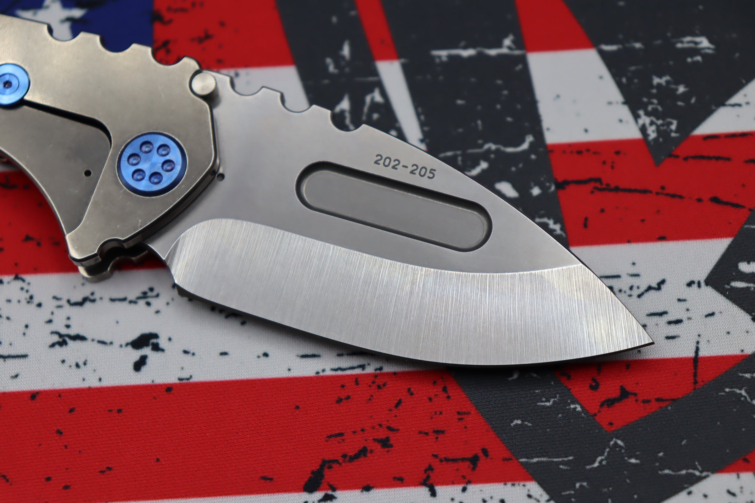 Medford Praetorian Genesis T S35 Tactical Folding Knife - Premium Drop Point Design with Blue Hardware