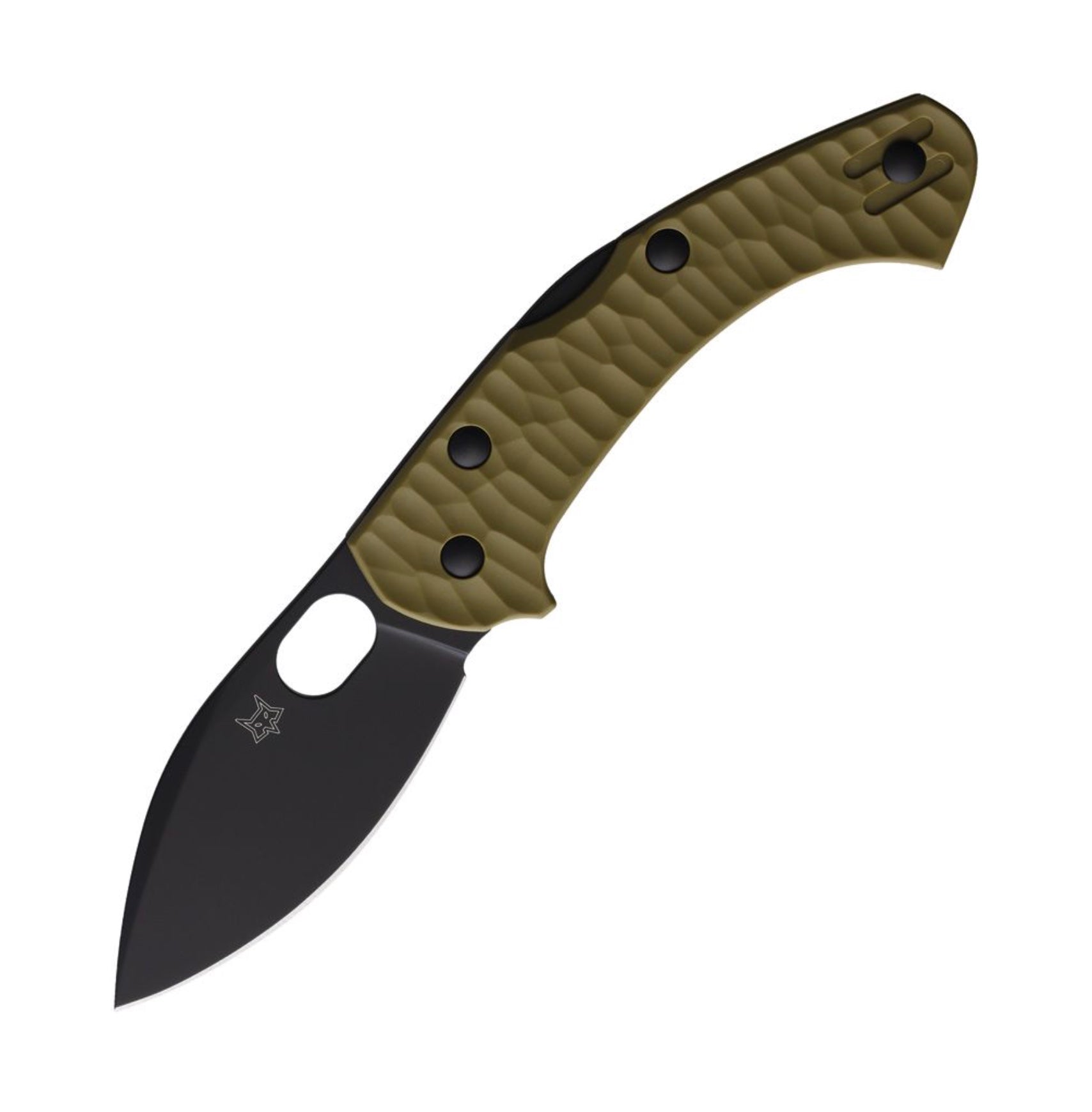 Fox Knives Zero 2.0 Ultimate EDC Pocket Knife - OD Green FRN Handle & Black Becut Blade