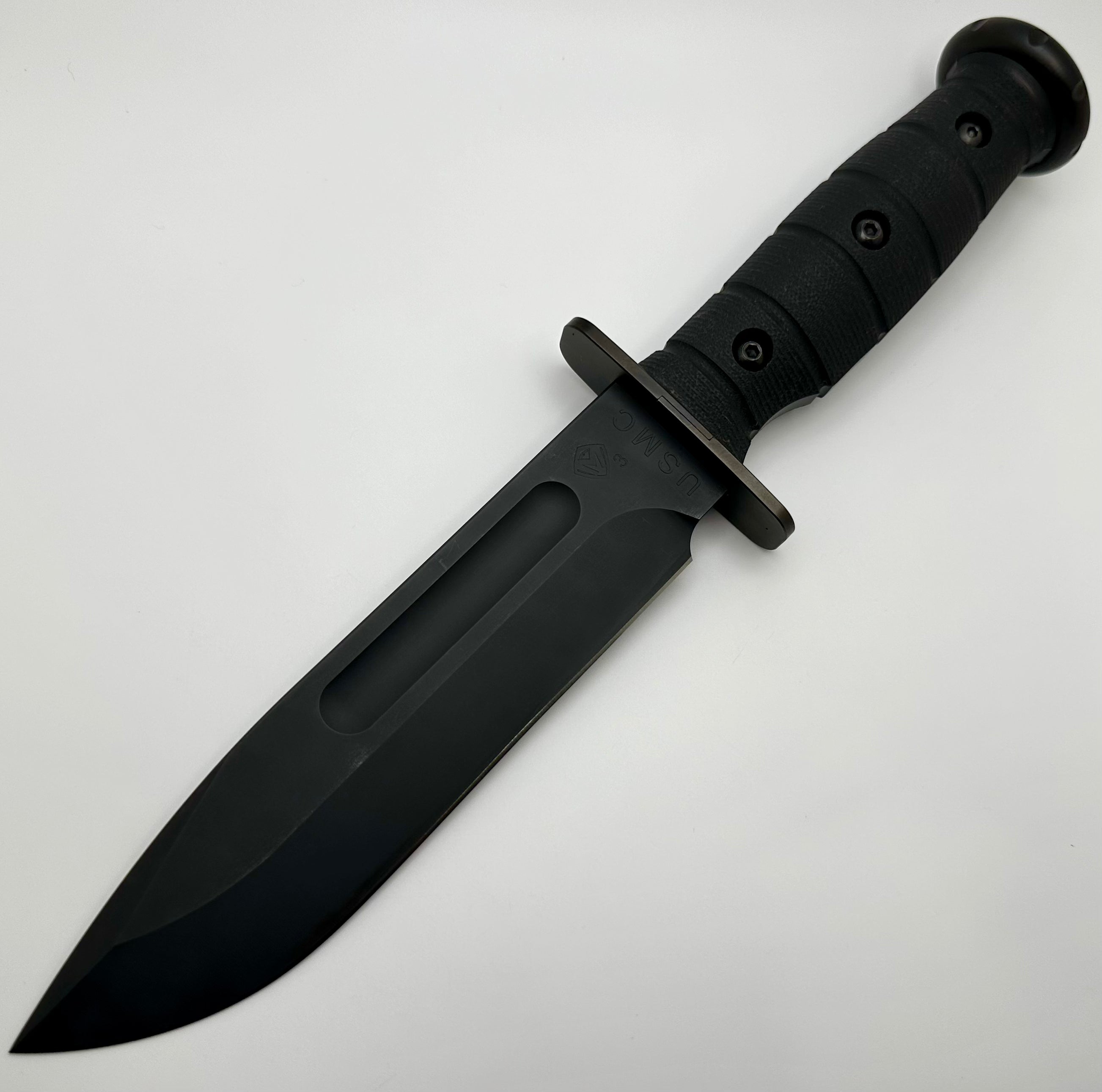 Medford USMC Fighter Fixed Blade Knife - Premium CPM-3V Steel with Black G-10 Handle