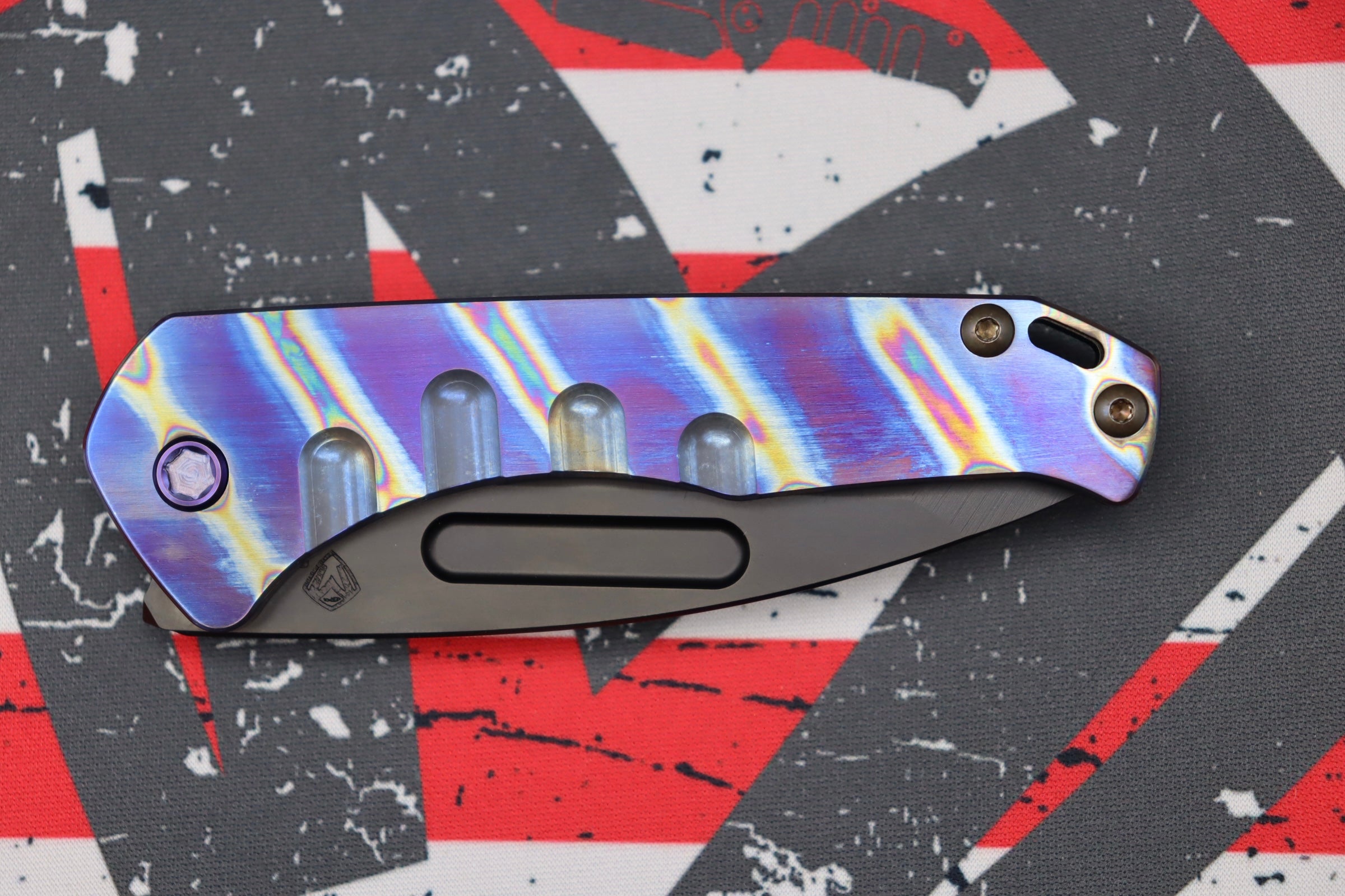 Medford Praetorian Slim: Premium Tactical Knife with PVD Coating & Violet Handle