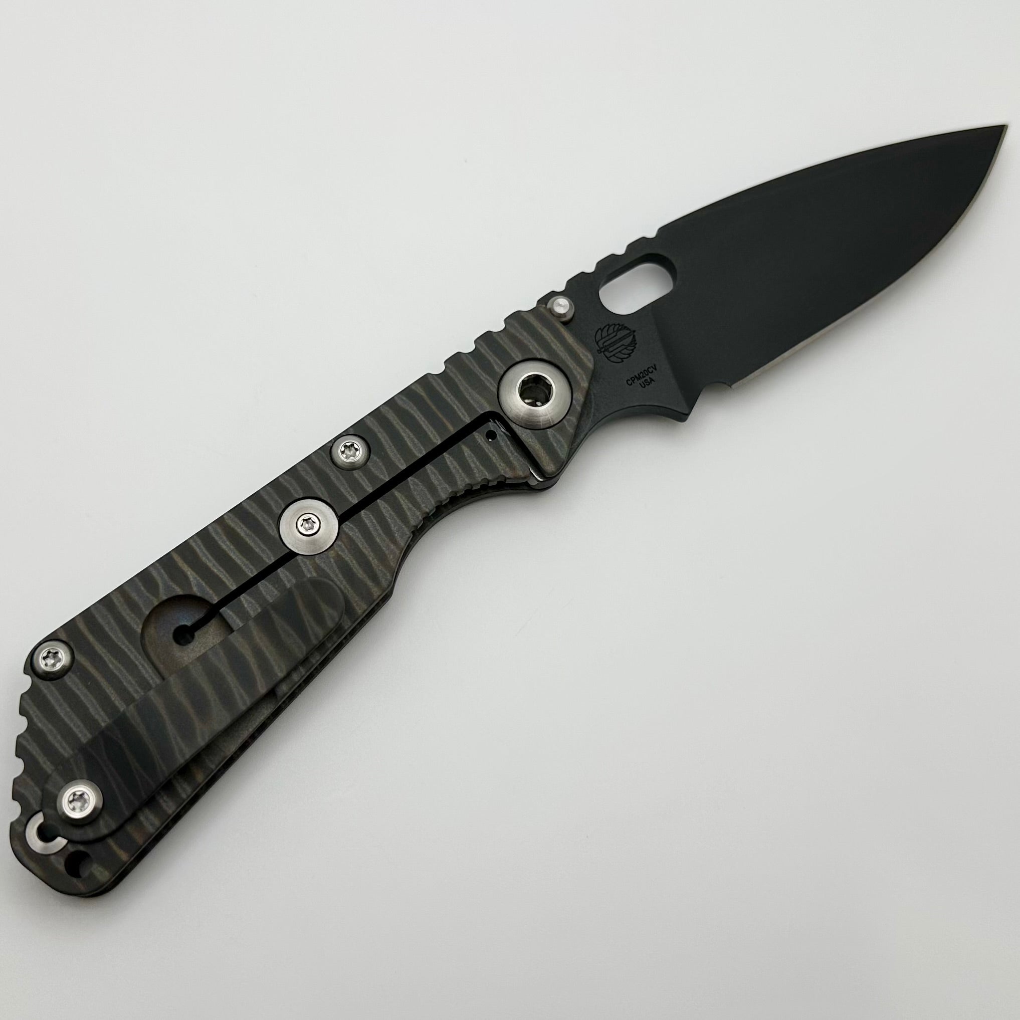 Ultimate Mick Strider SnG CC Concealed Carry Knife - Flamed Titanium & CPM-20CV