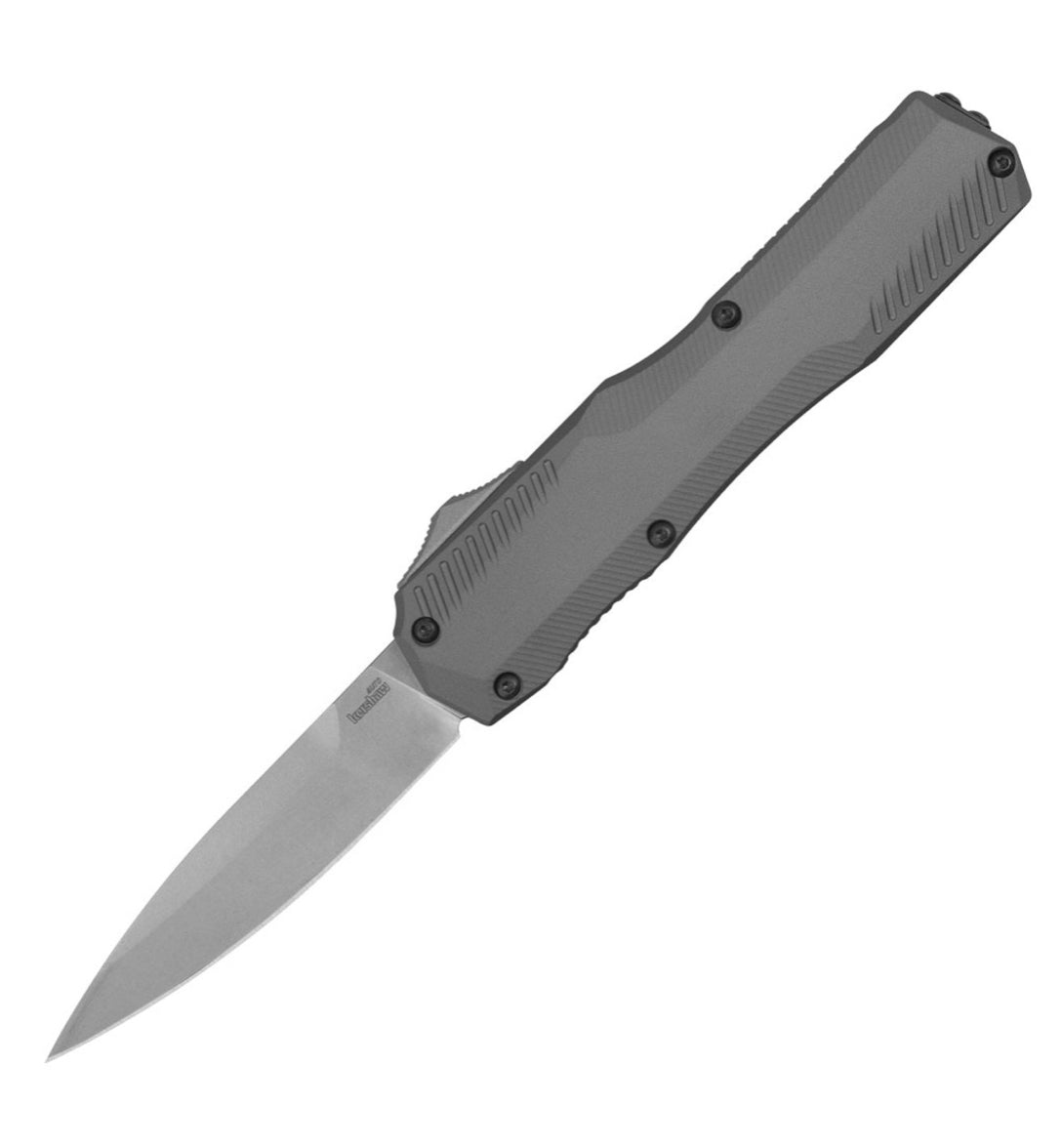 Kershaw Livewire Premium Automatic Knife - Gray Aluminum & MagnaCut