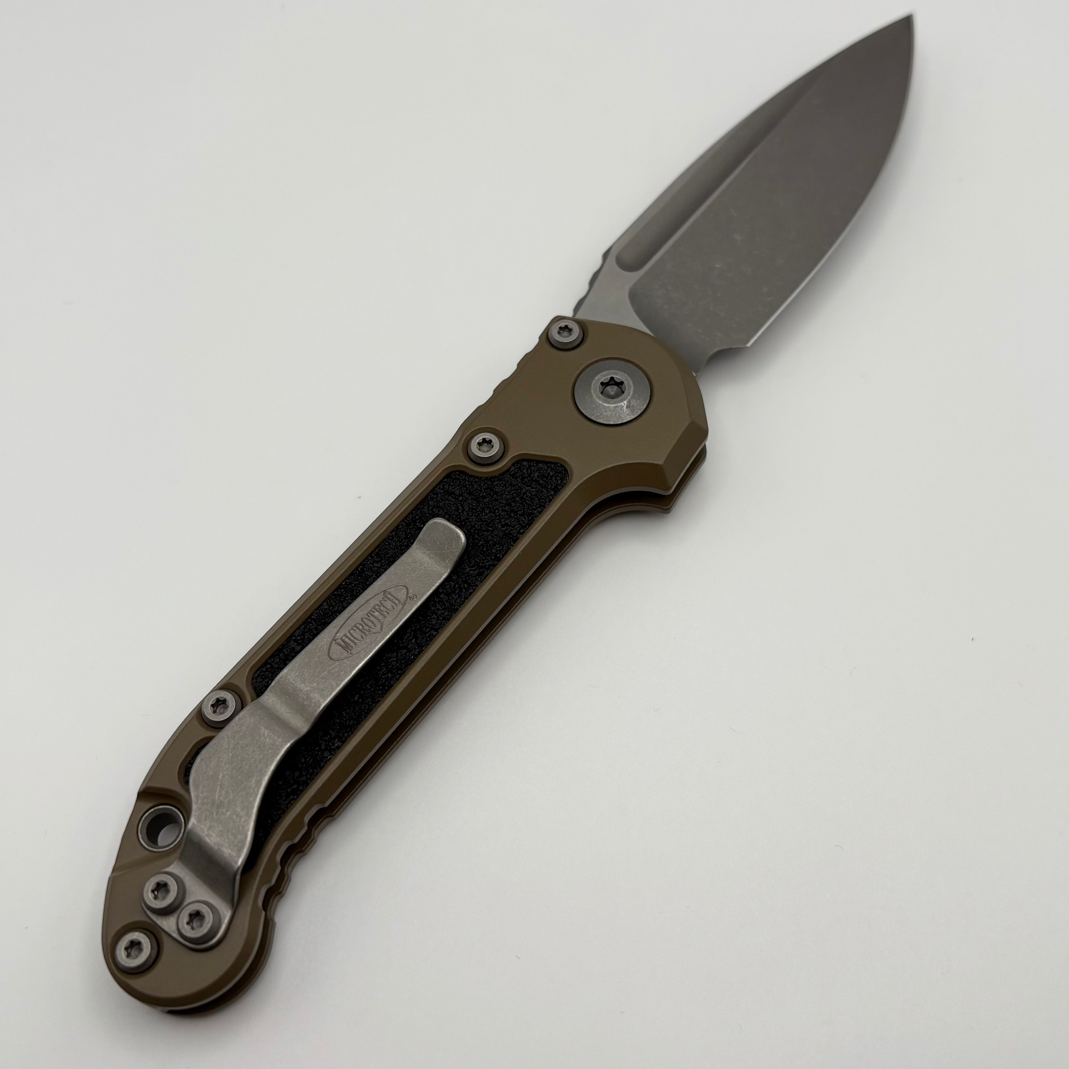 Premium Pre-Owned Microtech LUDT Gen III Apocalyptic Drop Point Knife - Dark Earth Cerakote Handle (NCB Exclusive)