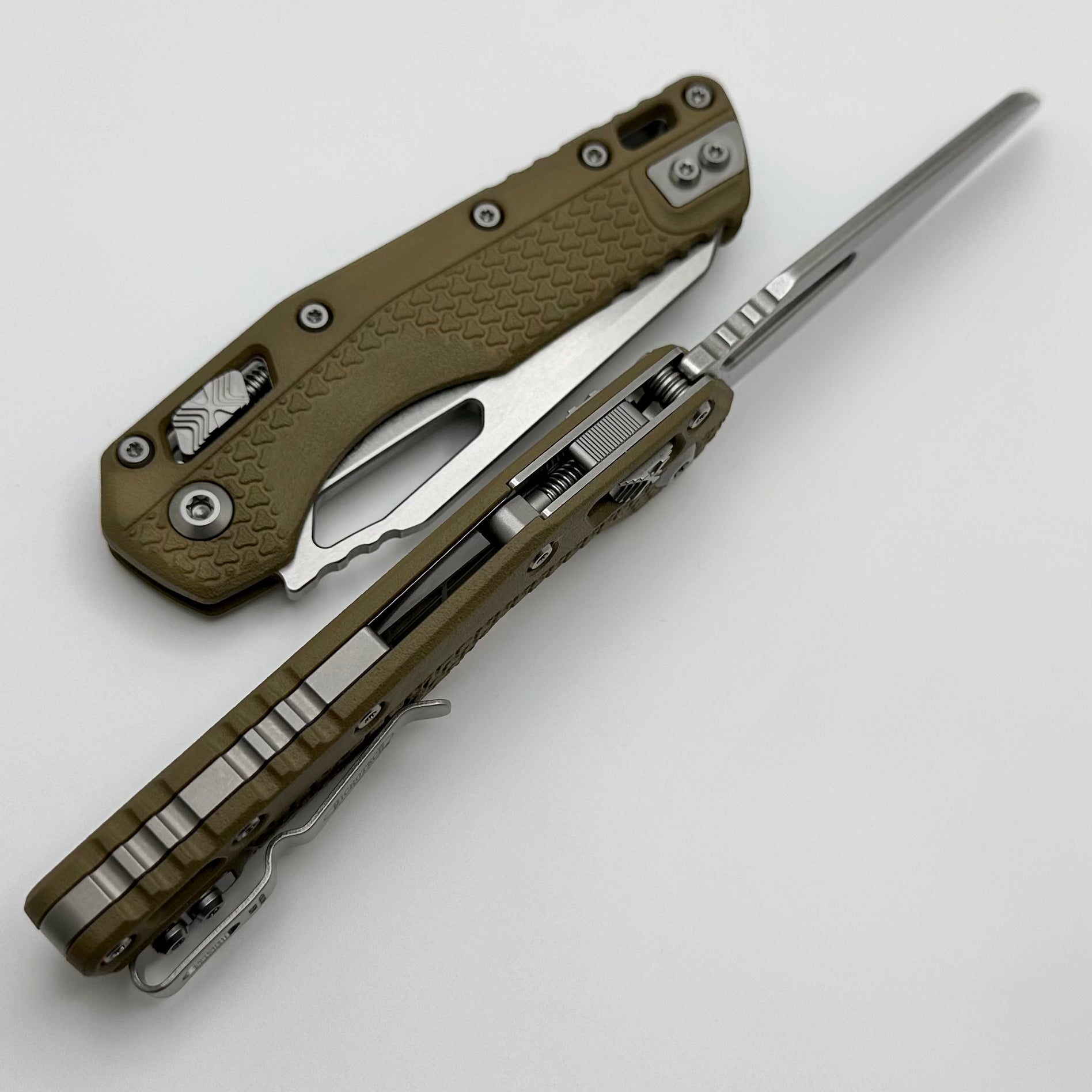 Microtech MSI RAM LOK Folding Knife - Premium M390MK Steel & Dark Earth Polymer Handle