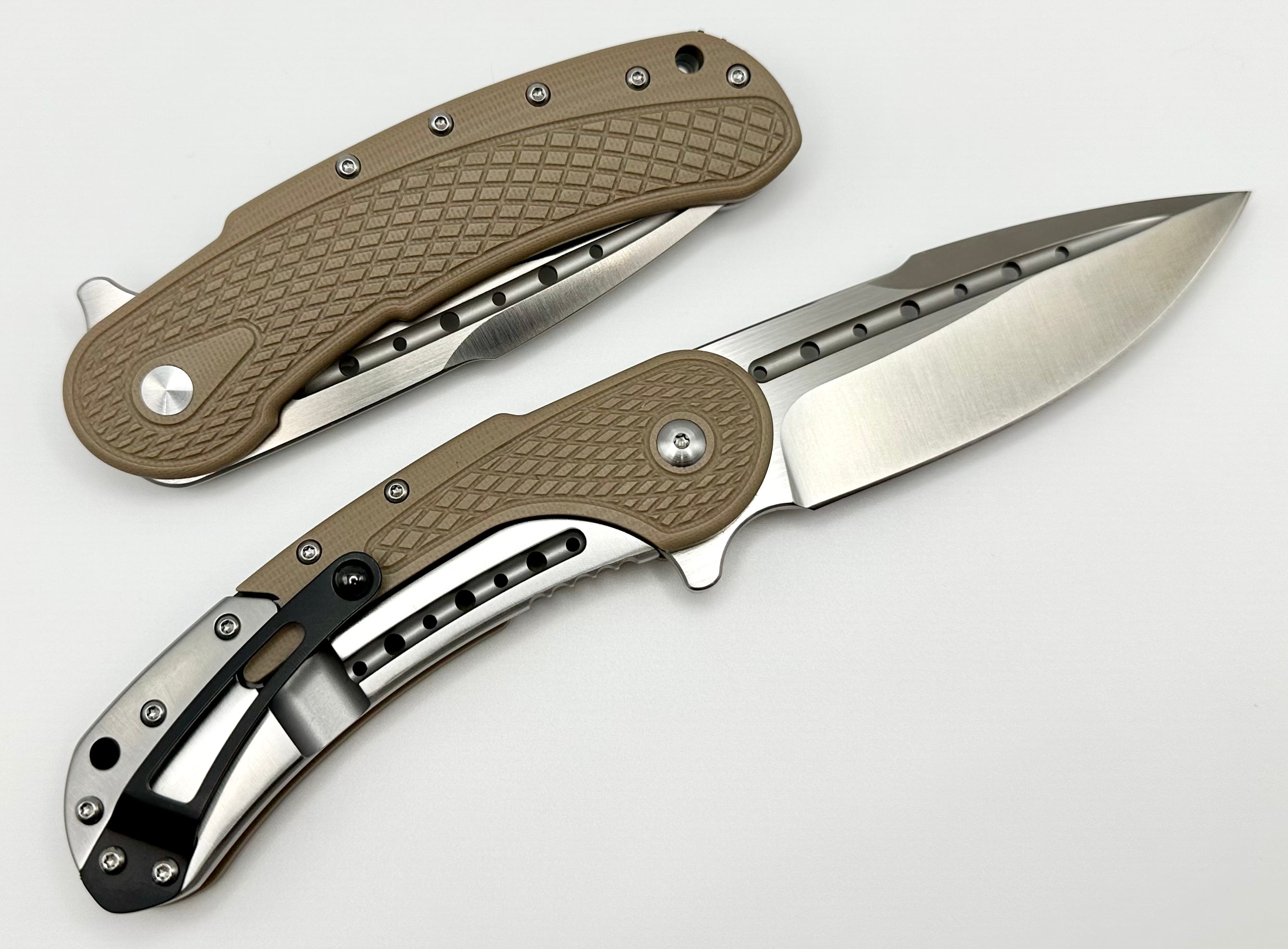 Premium Begg Knives Bodega: Tan G-10 & D2 Blade BG011