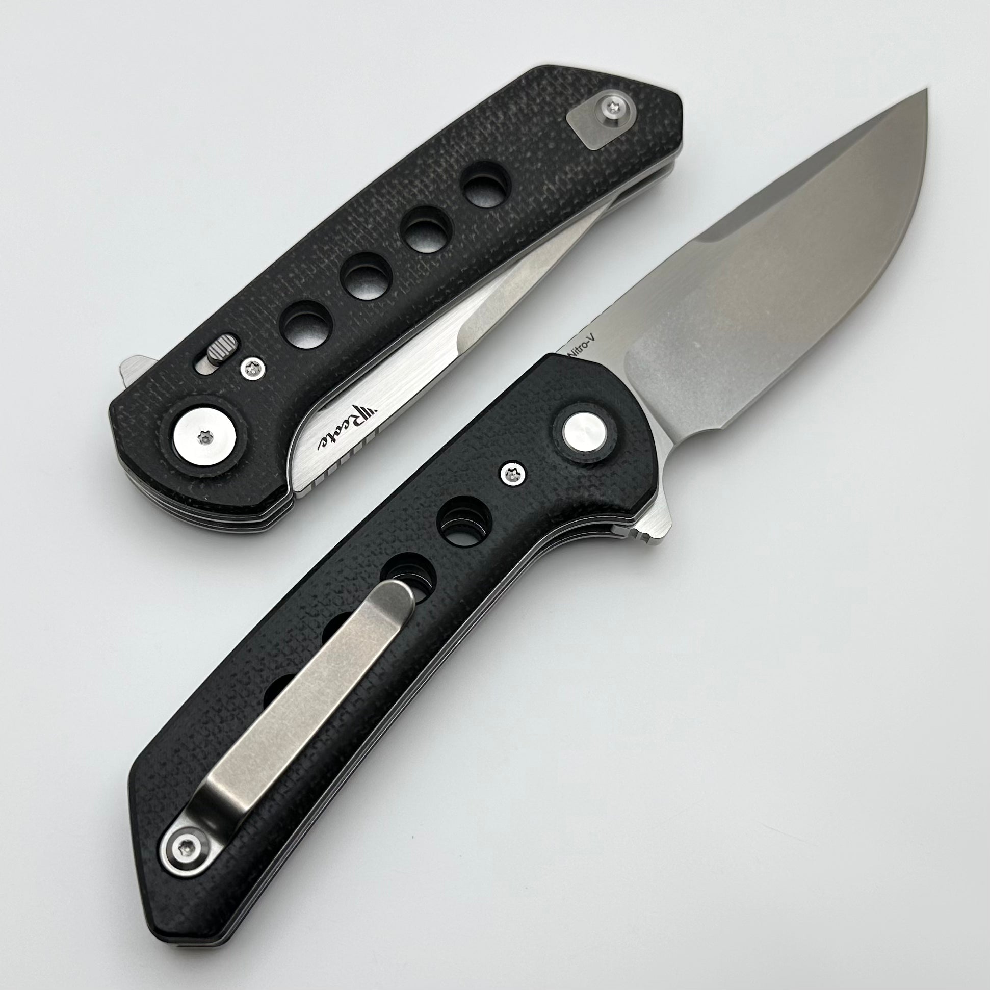 Reate Knives PL-XF Ultimate Tactical Folder - Black Micarta & G-10 Inlays