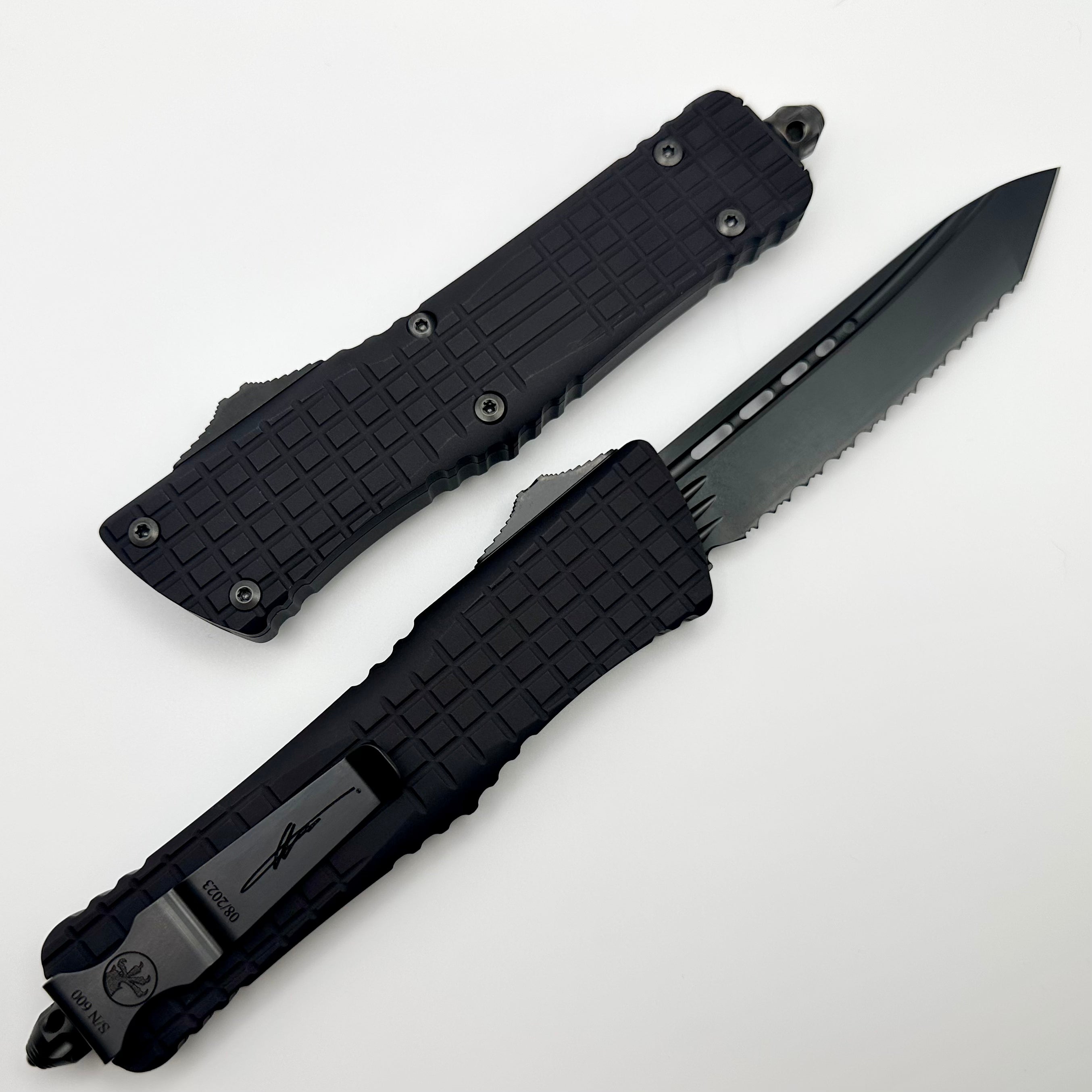 Ultimate Combat Troodon Delta Frag Shadow - Premium Tactical OTF Knife with Fluted Tanto Blade