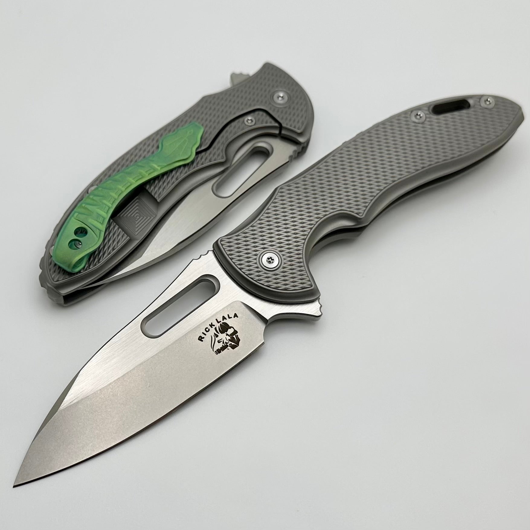 Mechforce Knives Sentry Rick Lala Collab: Premium Titanium & M390 Folding Knife with Exclusive Green Clip