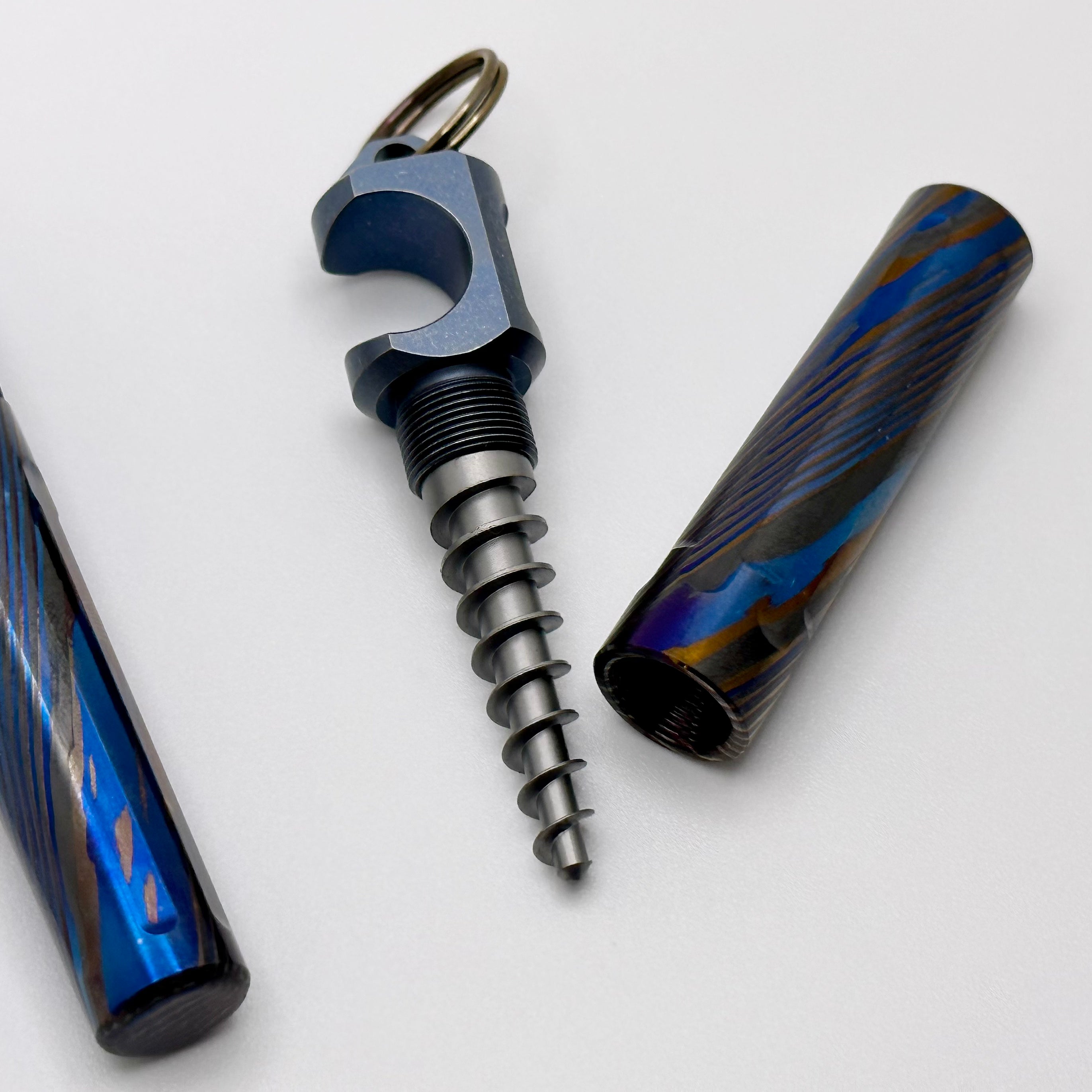 Premium ZircuTi & Titanium Corkscrew Bottle Opener by Custom Knife Factory