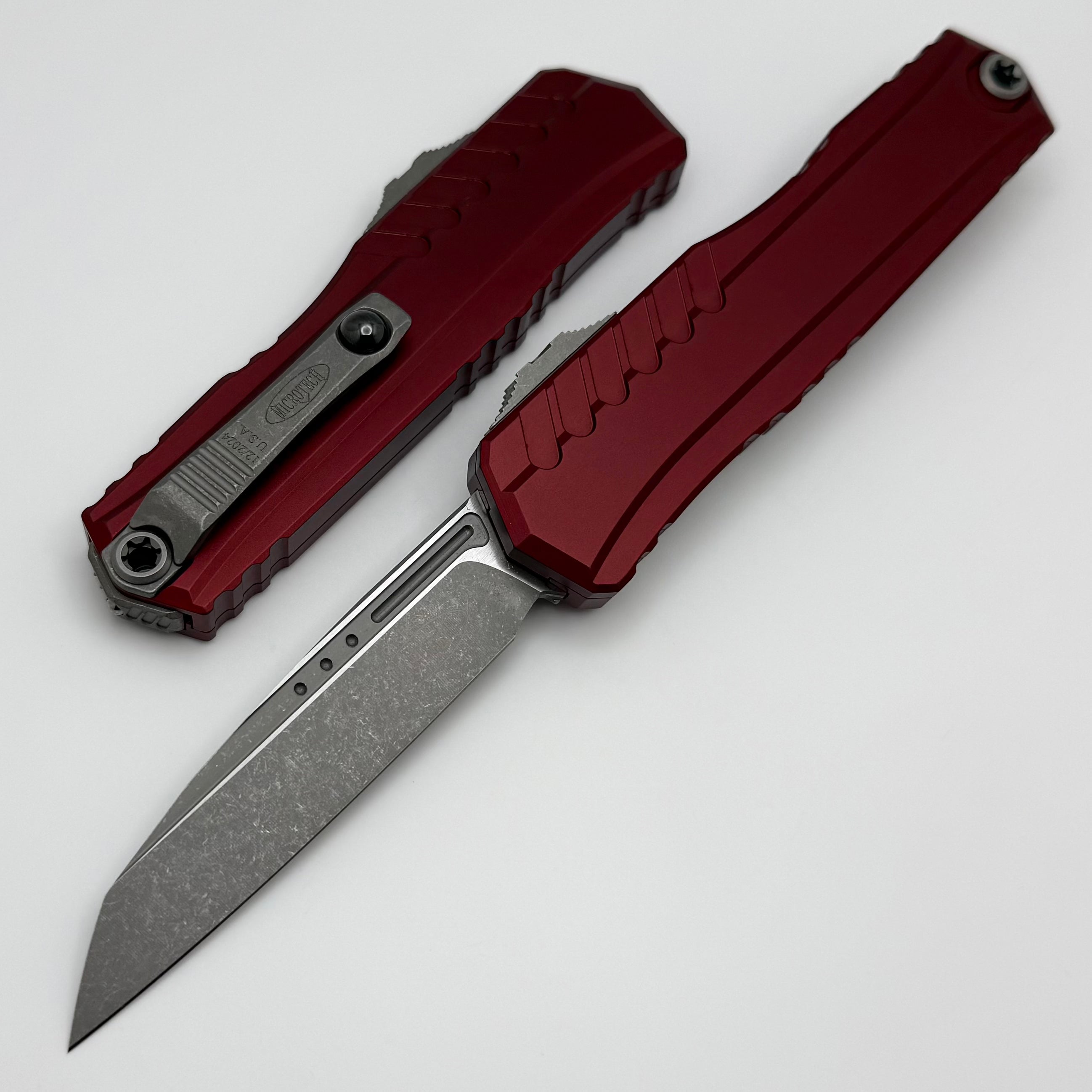 Microtech Cypher II S/E Apocalyptic Standard & Merlot Handle – Ultimate Tactical Knife