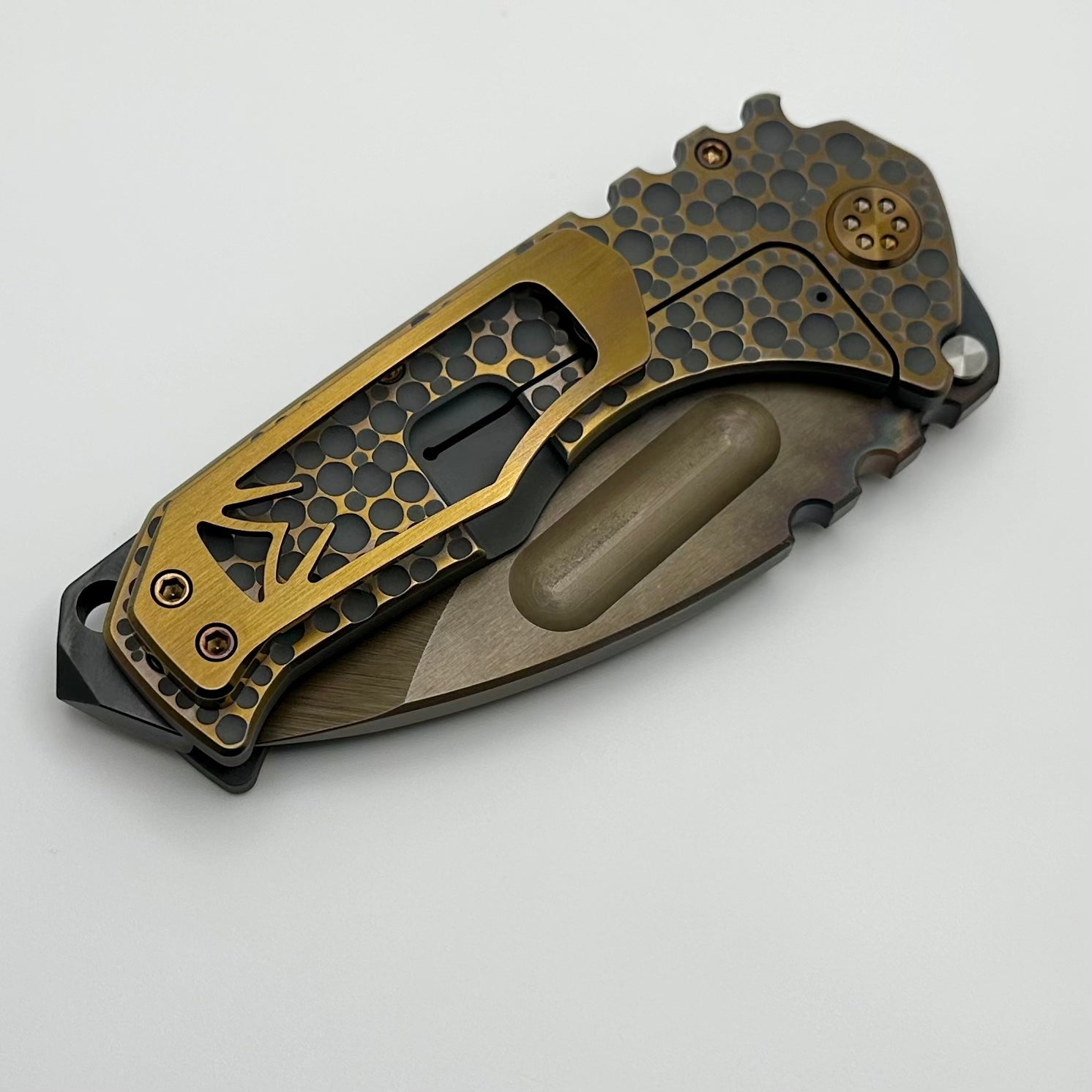 Premium Medford Praetorian TI Knife - Ultimate S35VN Blade with Bronze Hardware