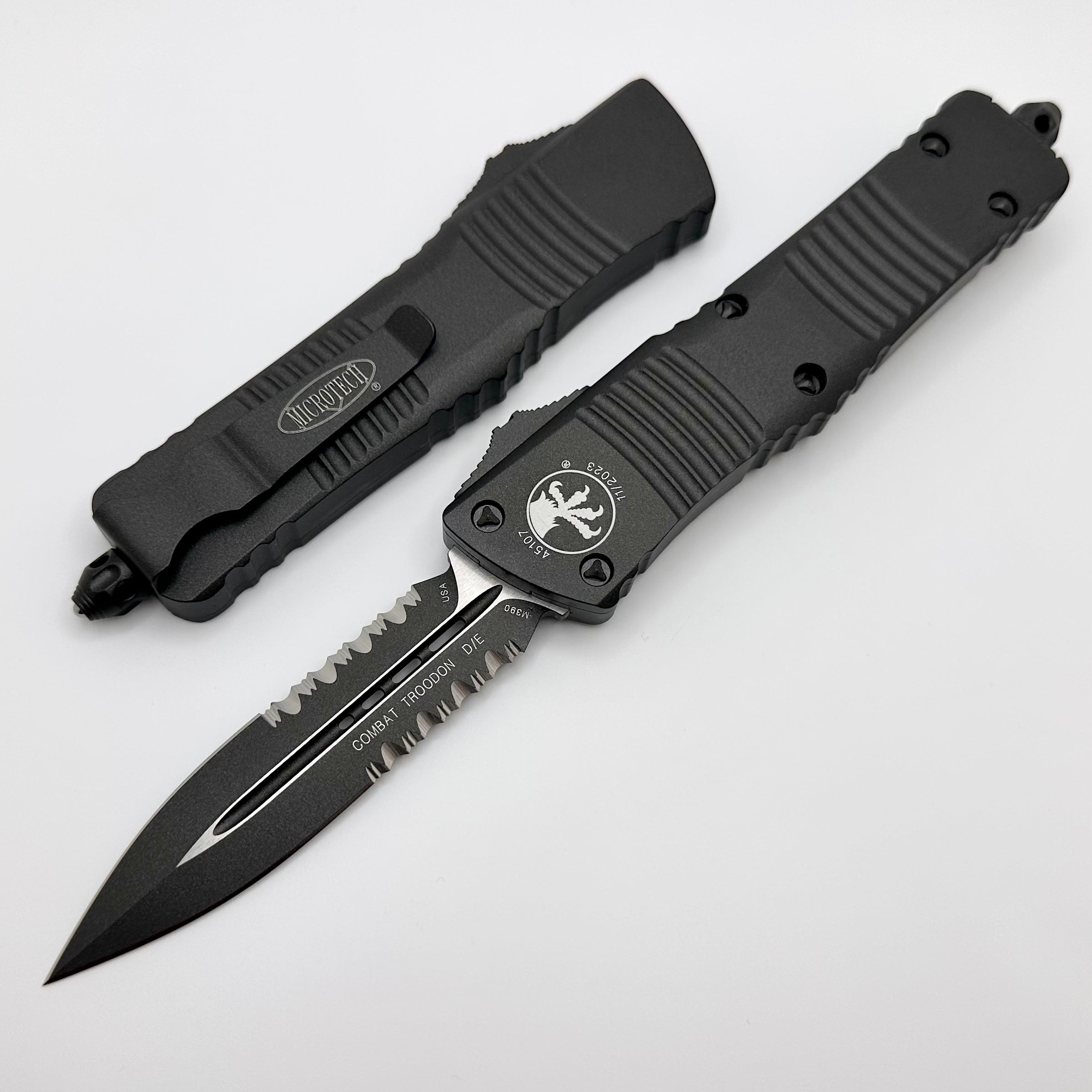 Microtech Combat Troodon Premium Tactical Knife - Dark Tungsten Cerakote