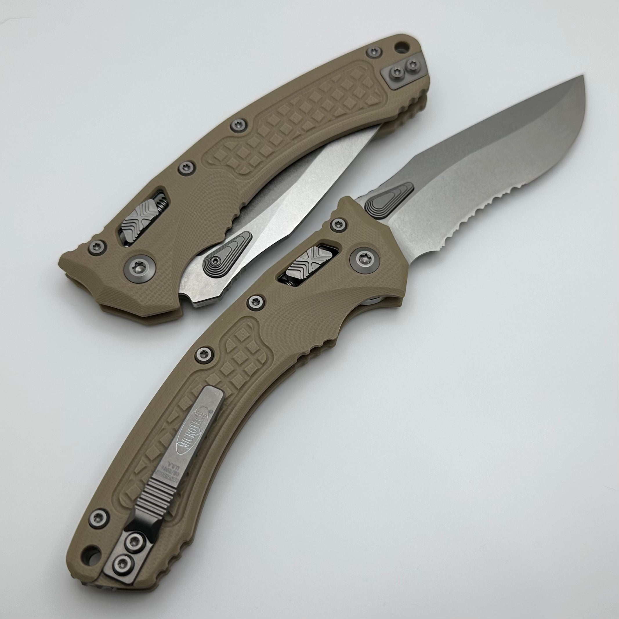 Premium Microtech Amphibian RAM LOK Tactical Knife - Frag G-10 Handle & M390MK Blade