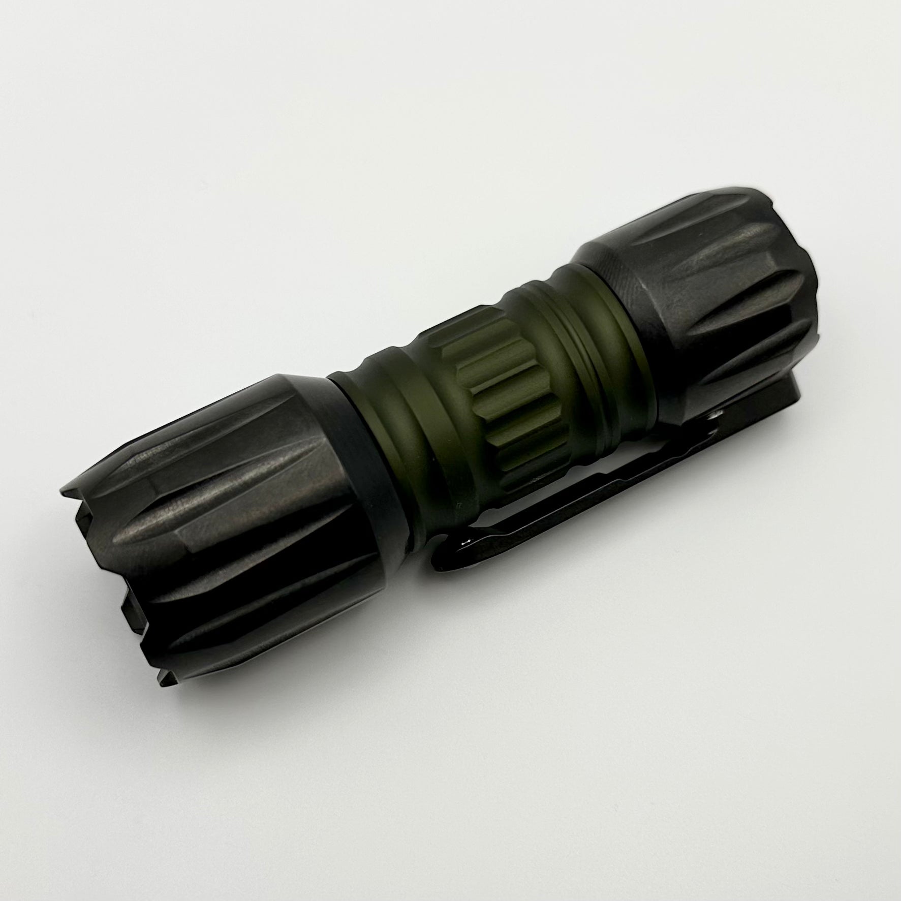 Ultimate Heretic Knives Hyperion Flashlight - Premium DLC Titanium & OD Green Aluminum Design