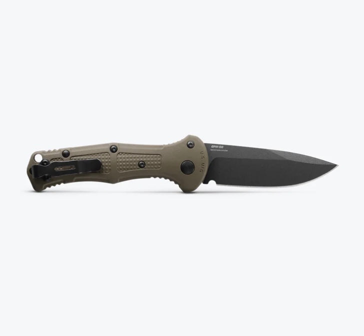 Benchmade Mini Claymore Ultimate Tactical Knife - Ranger Green Grivory & Black CPM-D2