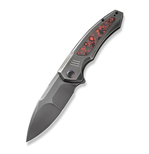 Ultimate We Knife Hyperactive Flipper - Titanium & Lava Flow Fat Carbon Handle | Vanax WE23030-2