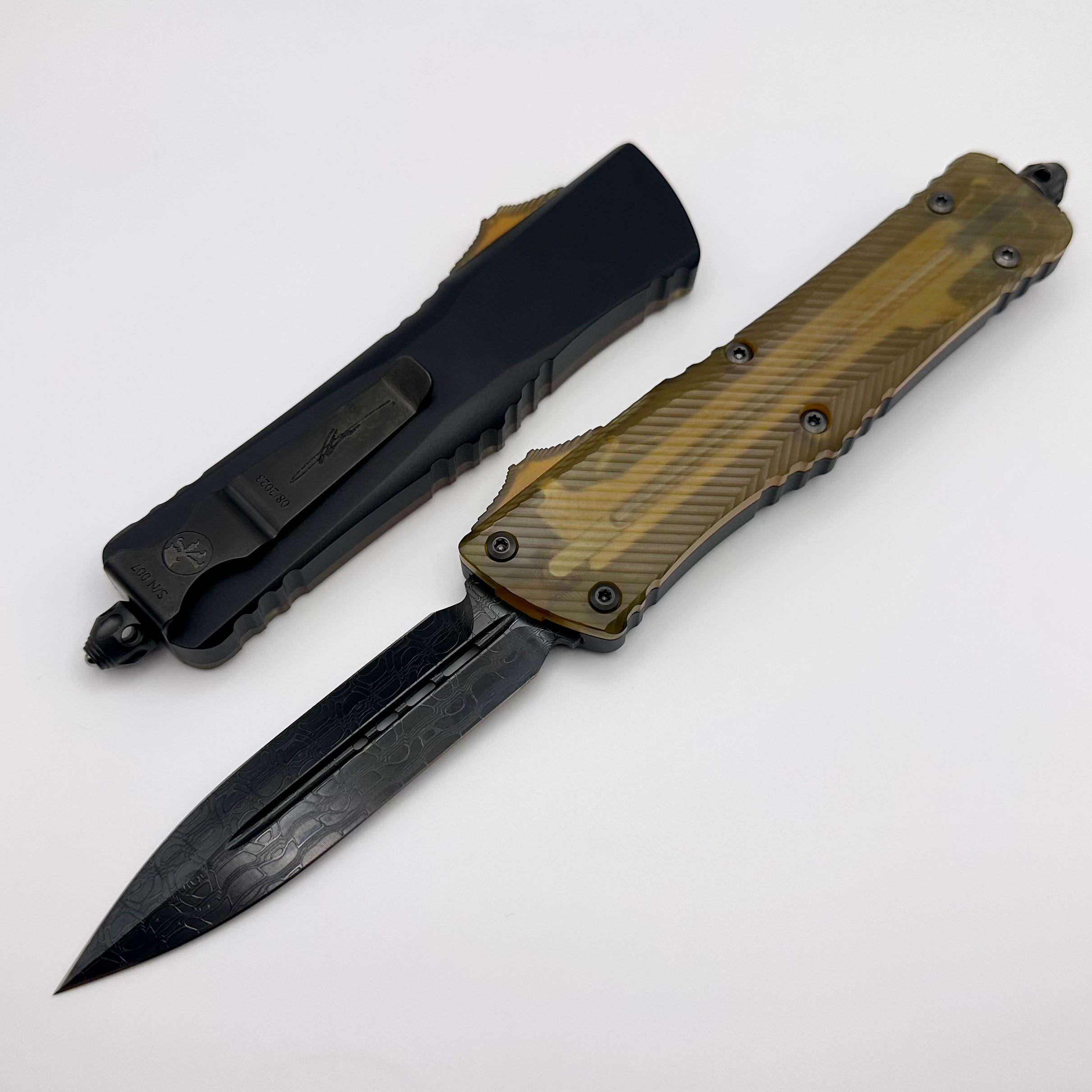 Premium Combat Troodon Tactical Knife - Ultem Top, DLC Damascus Blade