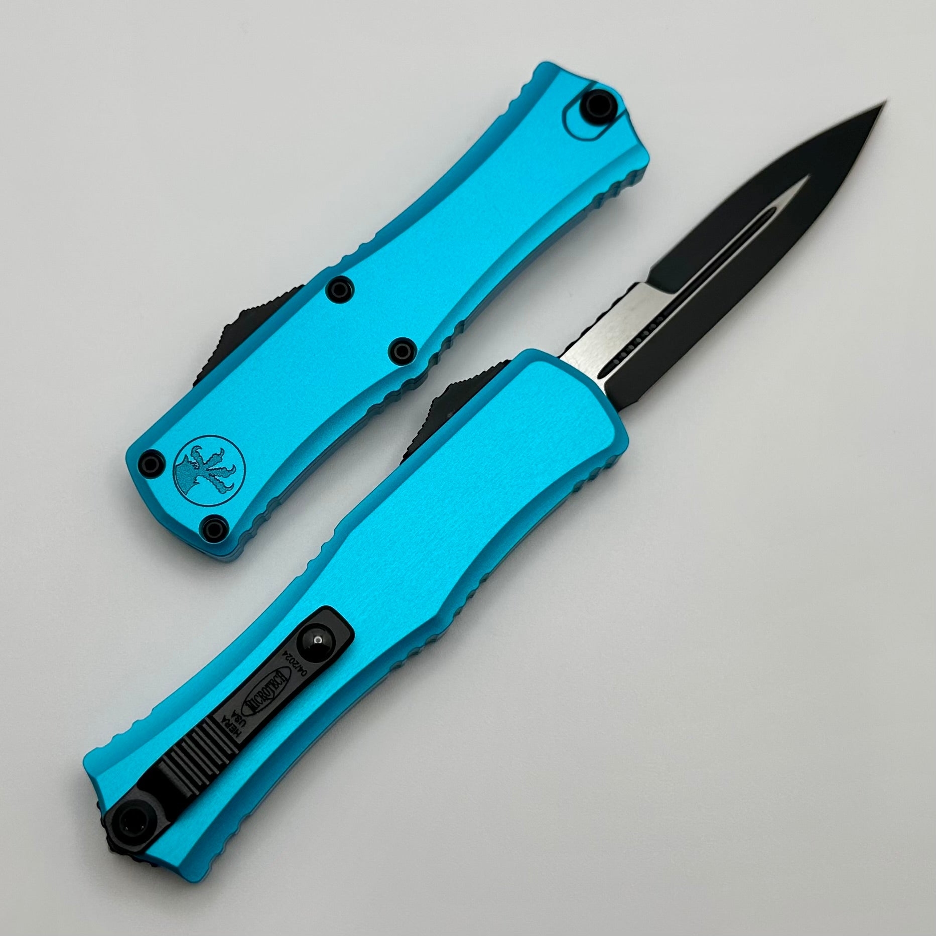 Premium Microtech Mini Hera OTF Knife - Turquoise Edition