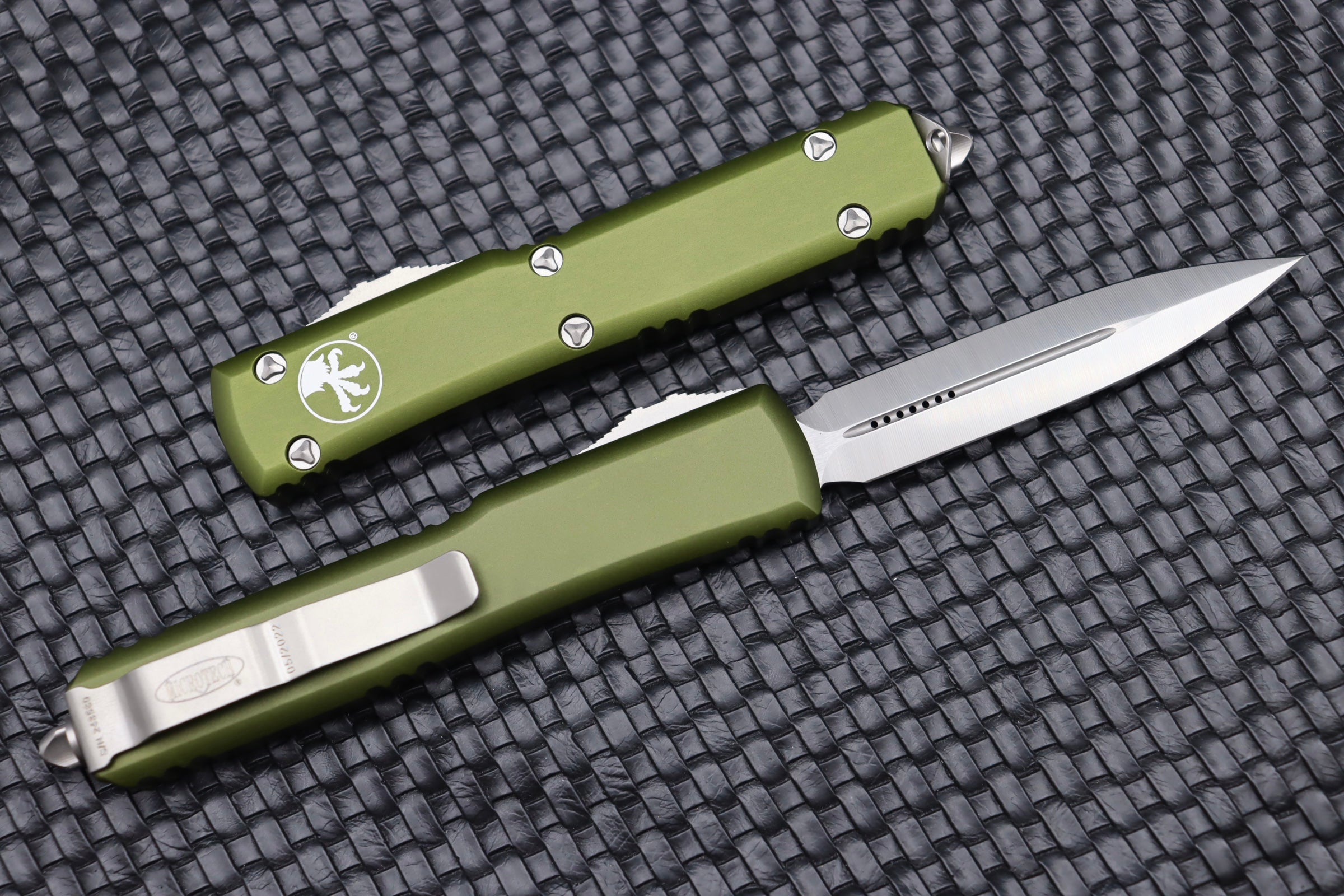 Microtech Ultratech Premium Double Edge OTF Knife - Satin Finish & OD Green