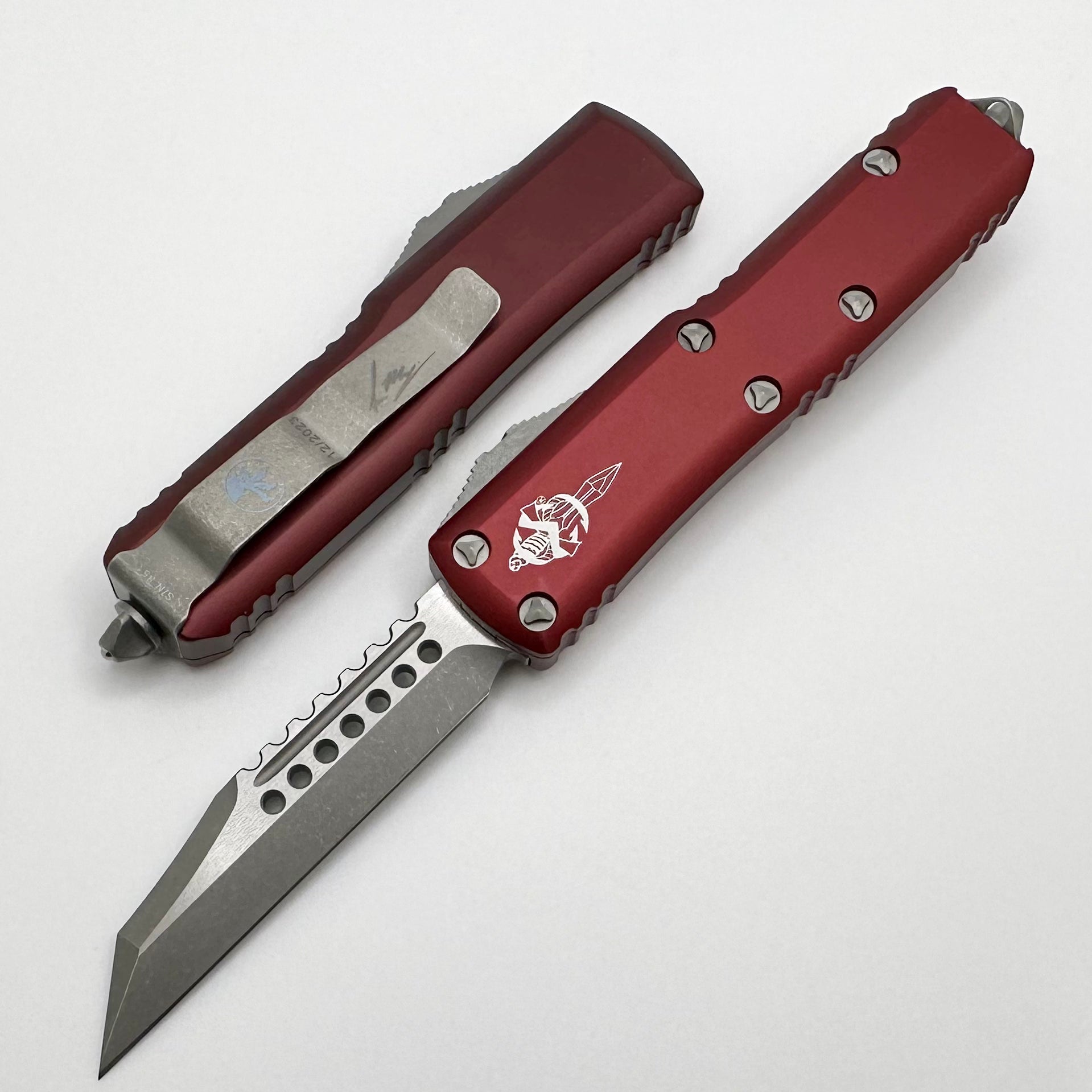 Microtech UTX-85 Warhound Apocalyptic & Merlot Signature Series - Ultimate EDC Knife