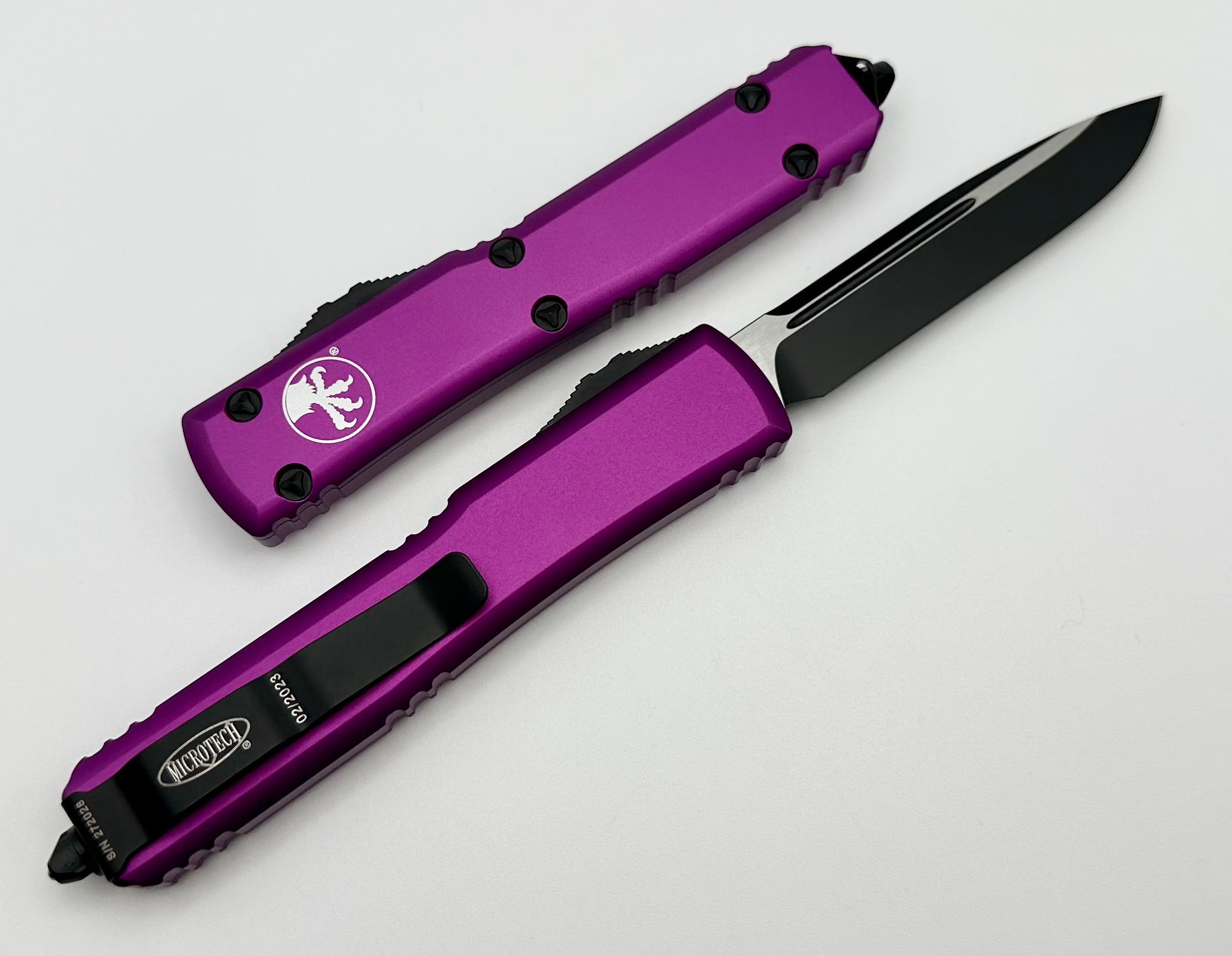 Microtech Ultratech Premium Single Edge Knife - Black & Violet