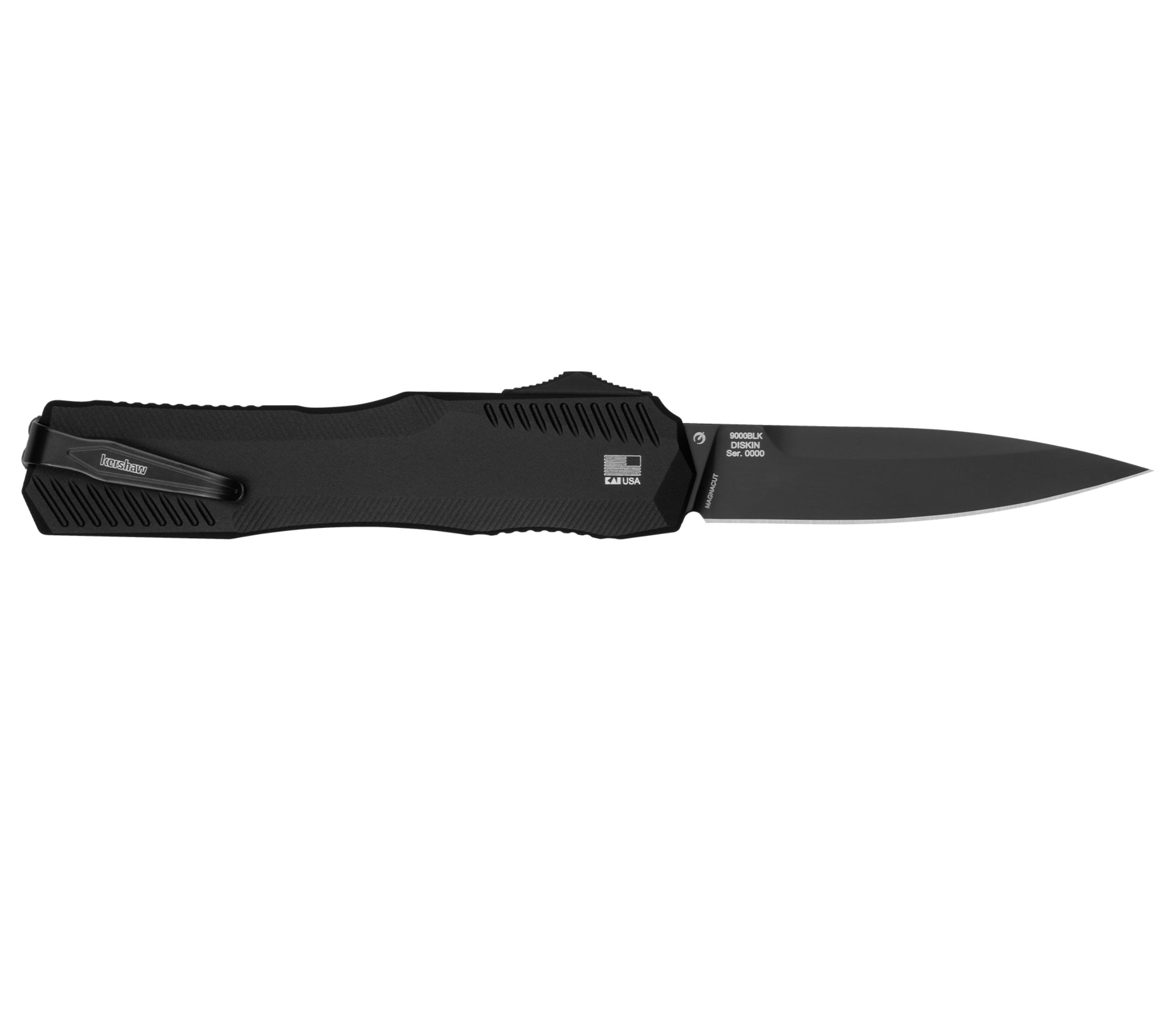 Kershaw Livewire Black Tactical OTF Knife - Premium MagnaCut Blade