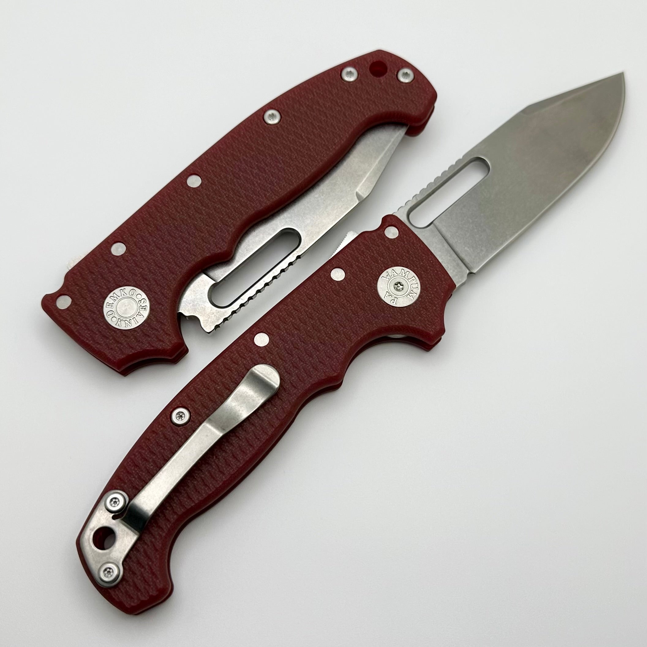 Premium Demko MG AD20S V2 Clip Point Knife - MagnaCut Steel & Red G-10 Handle