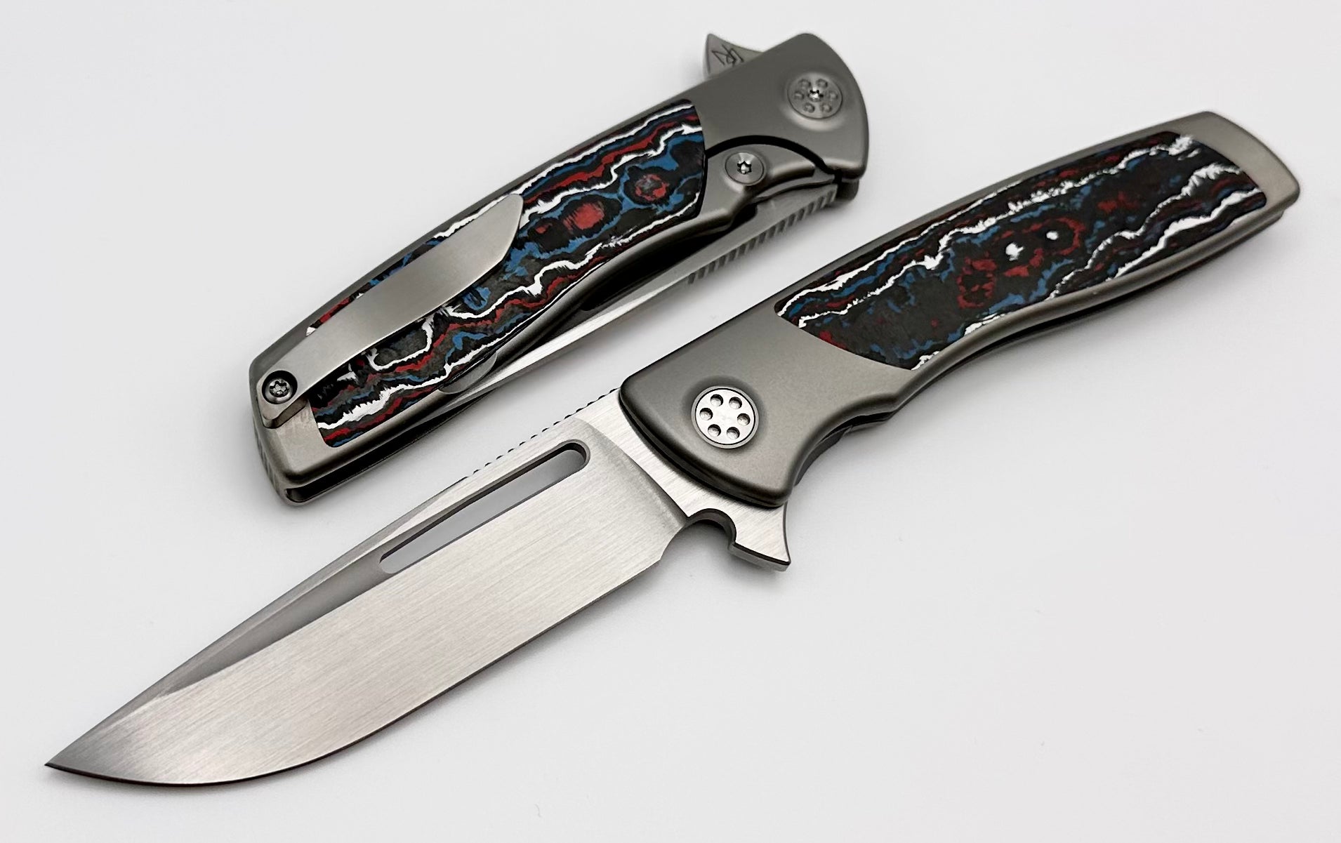 SharpByDesign Mini Evo Nebula: Premium Fat Carbon & M390 Drop Point Knife