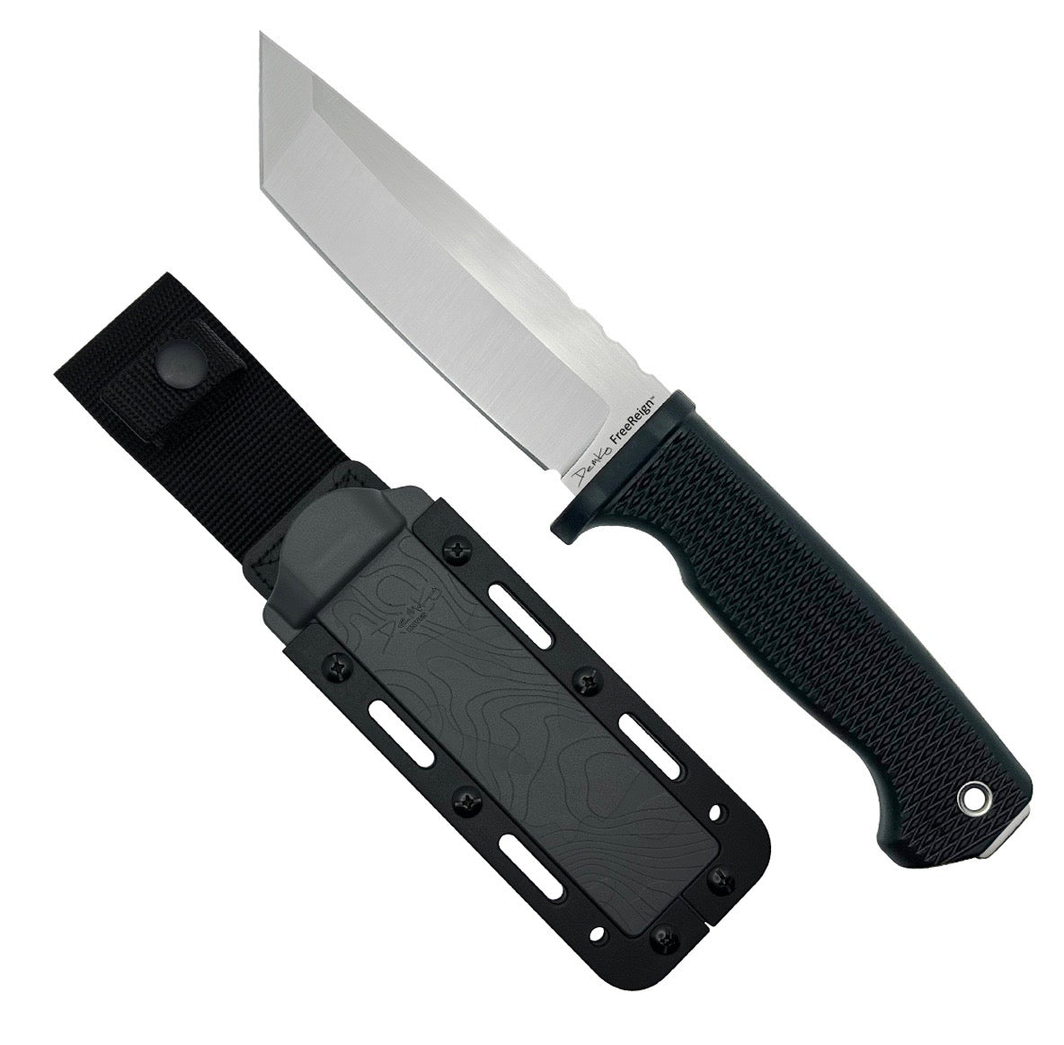Demko FreeReign Tanto Tactical Knife - Premium AUS10A Steel & Ergonomic Rubberized Handle