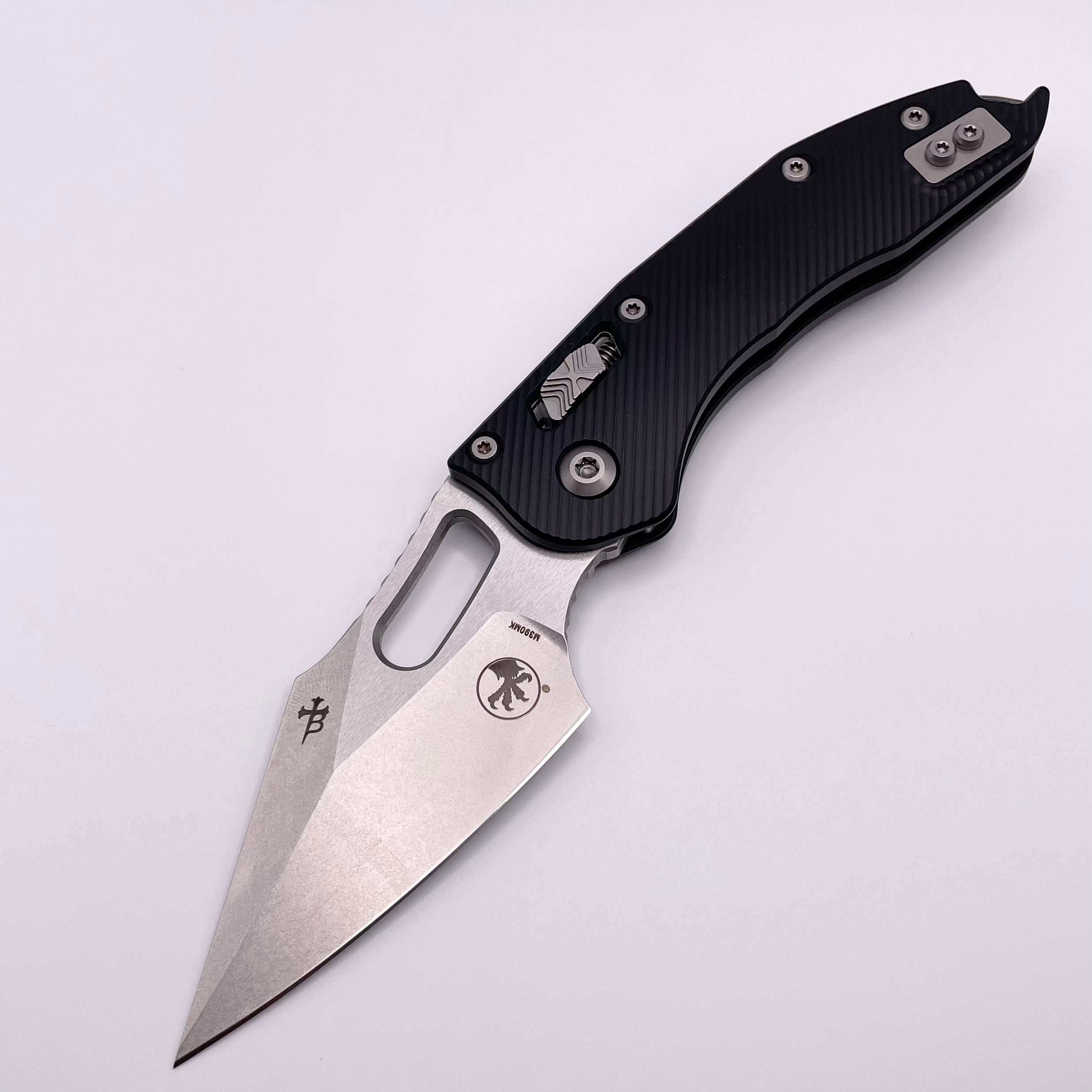 Microtech Stitch RAM LOK Manual Knife - Premium Black Aluminum & M390MK Blade