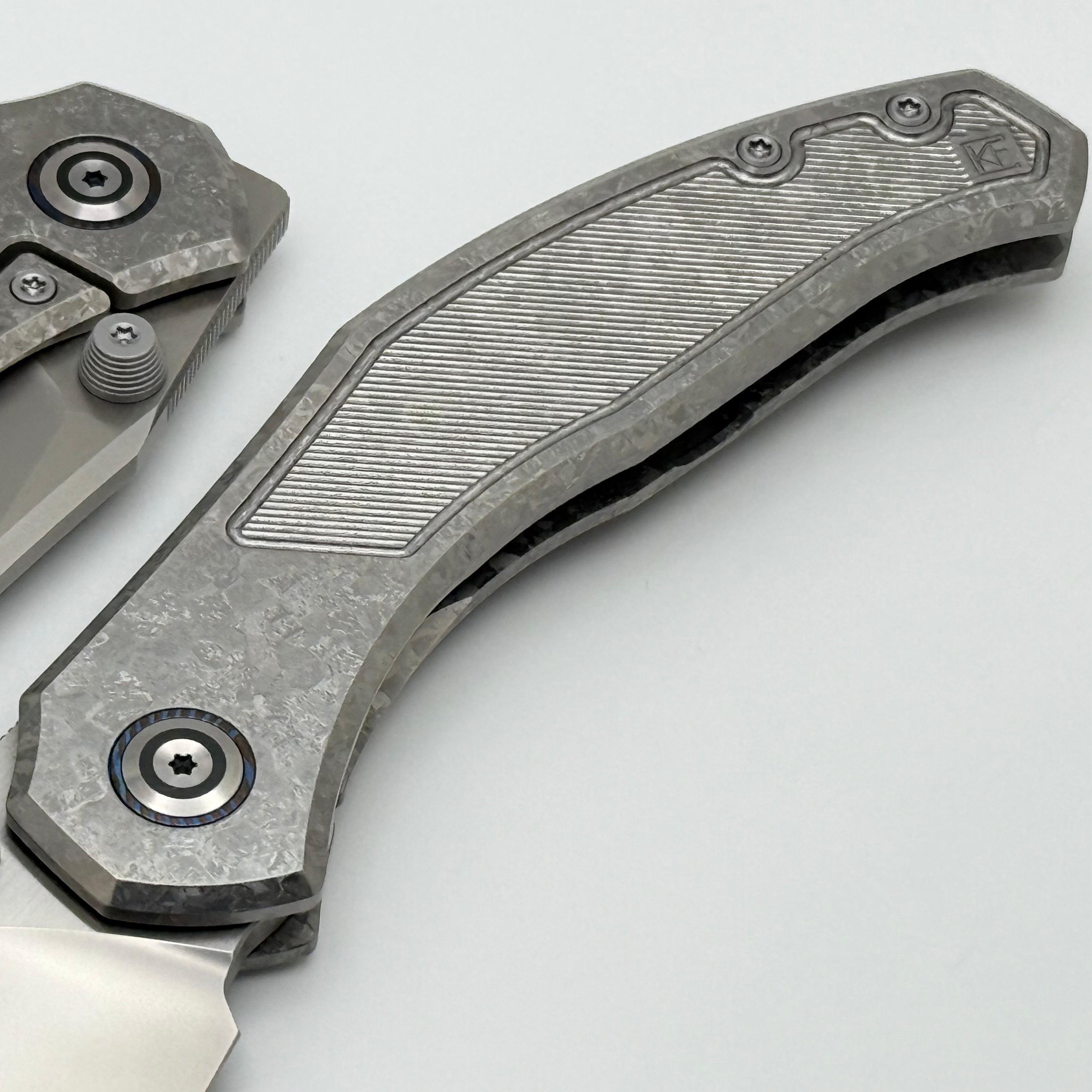 Premium CKF Blava Milled Titanium Knife - Ultimate EDC Companion