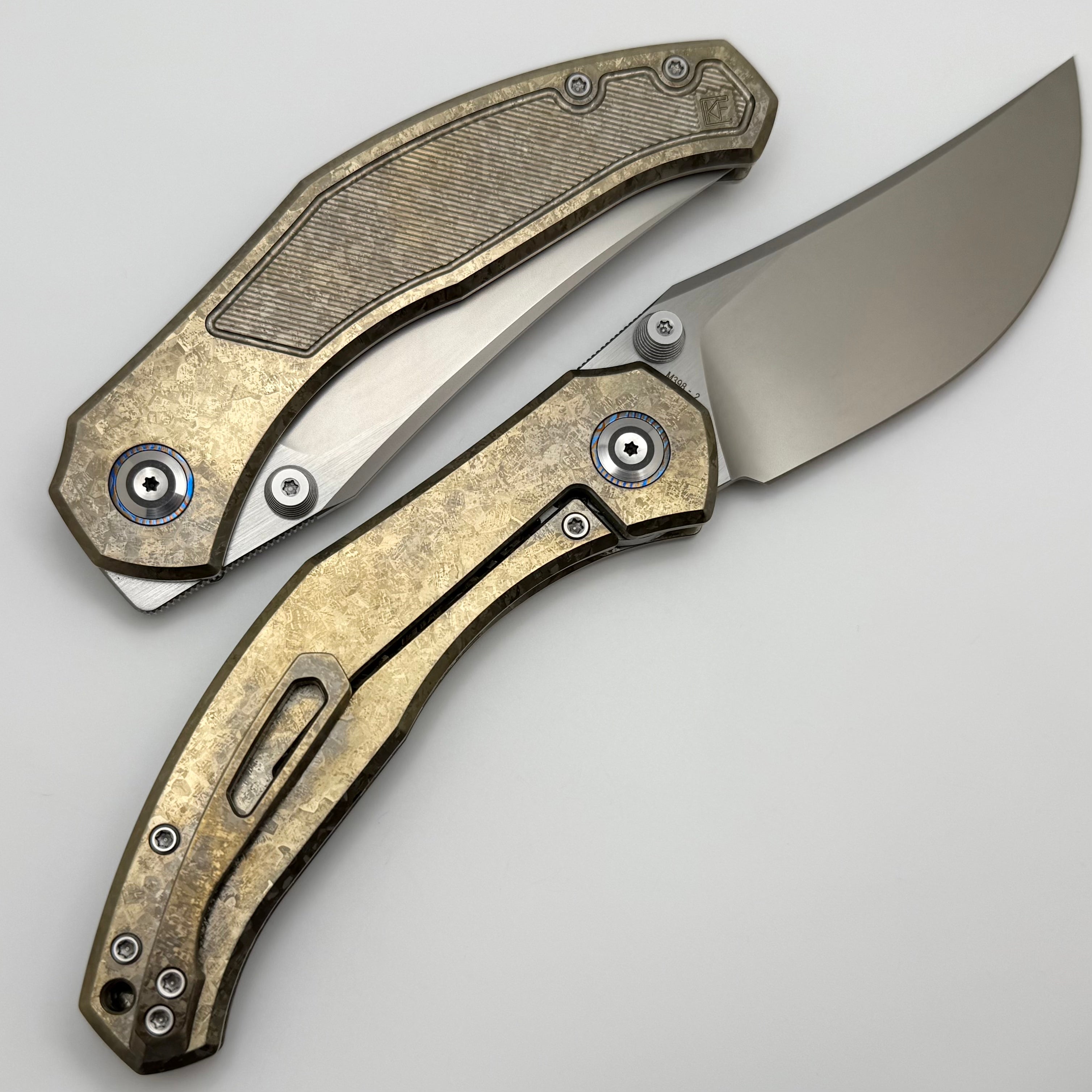 Premium Custom Knife Factory Blava: Titanium & M398 Blade