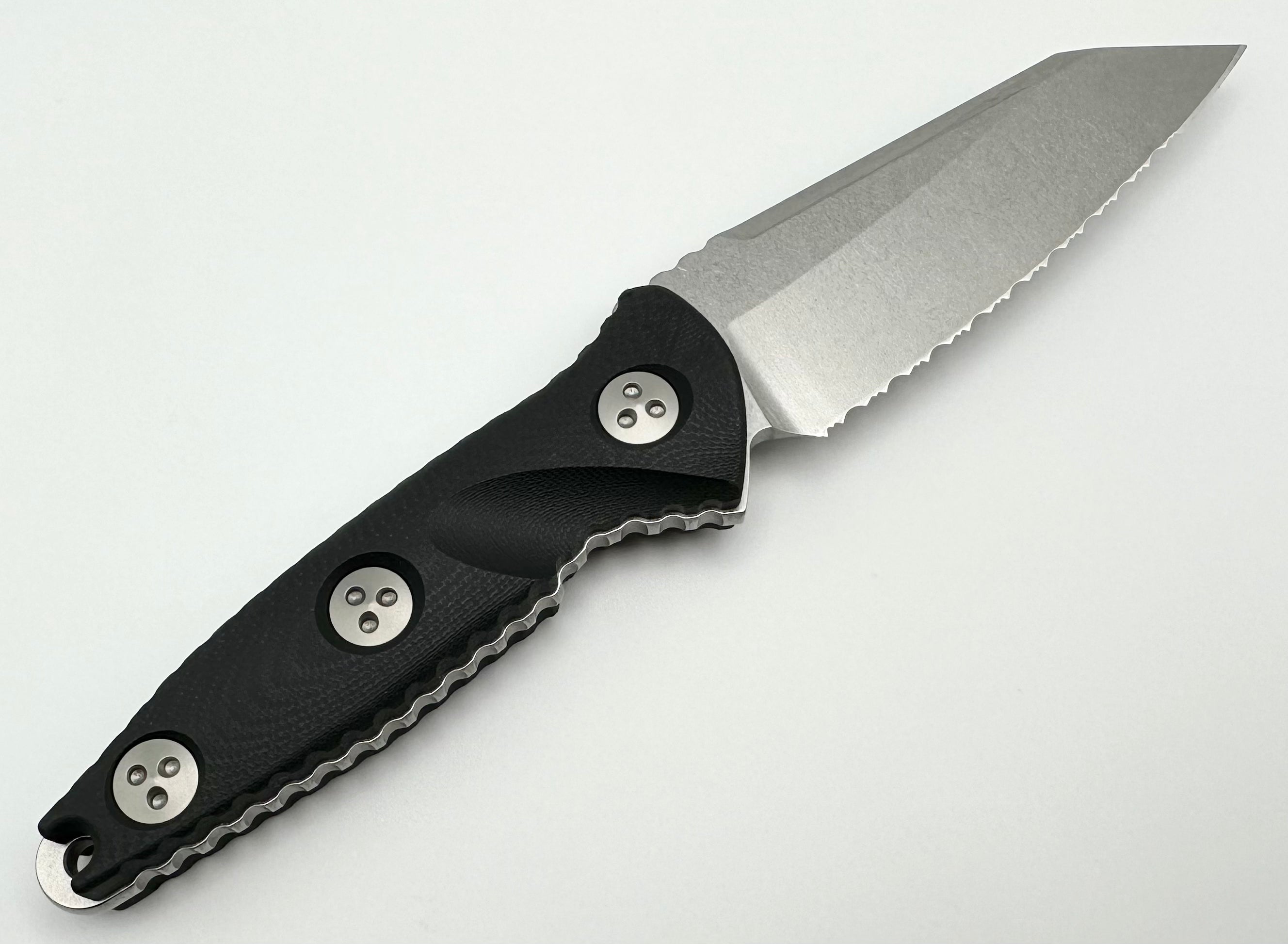 Microtech Socom Alpha Mini Tactical Knife - Premium Stonewash Full Serrated Blade