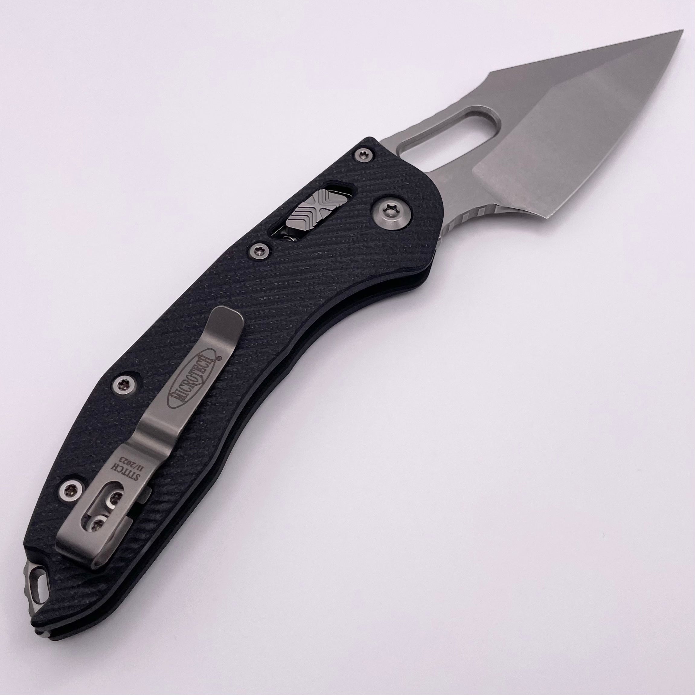Premium Microtech Stitch RAM LOK Knife - Black G-10 & M390MK Blade