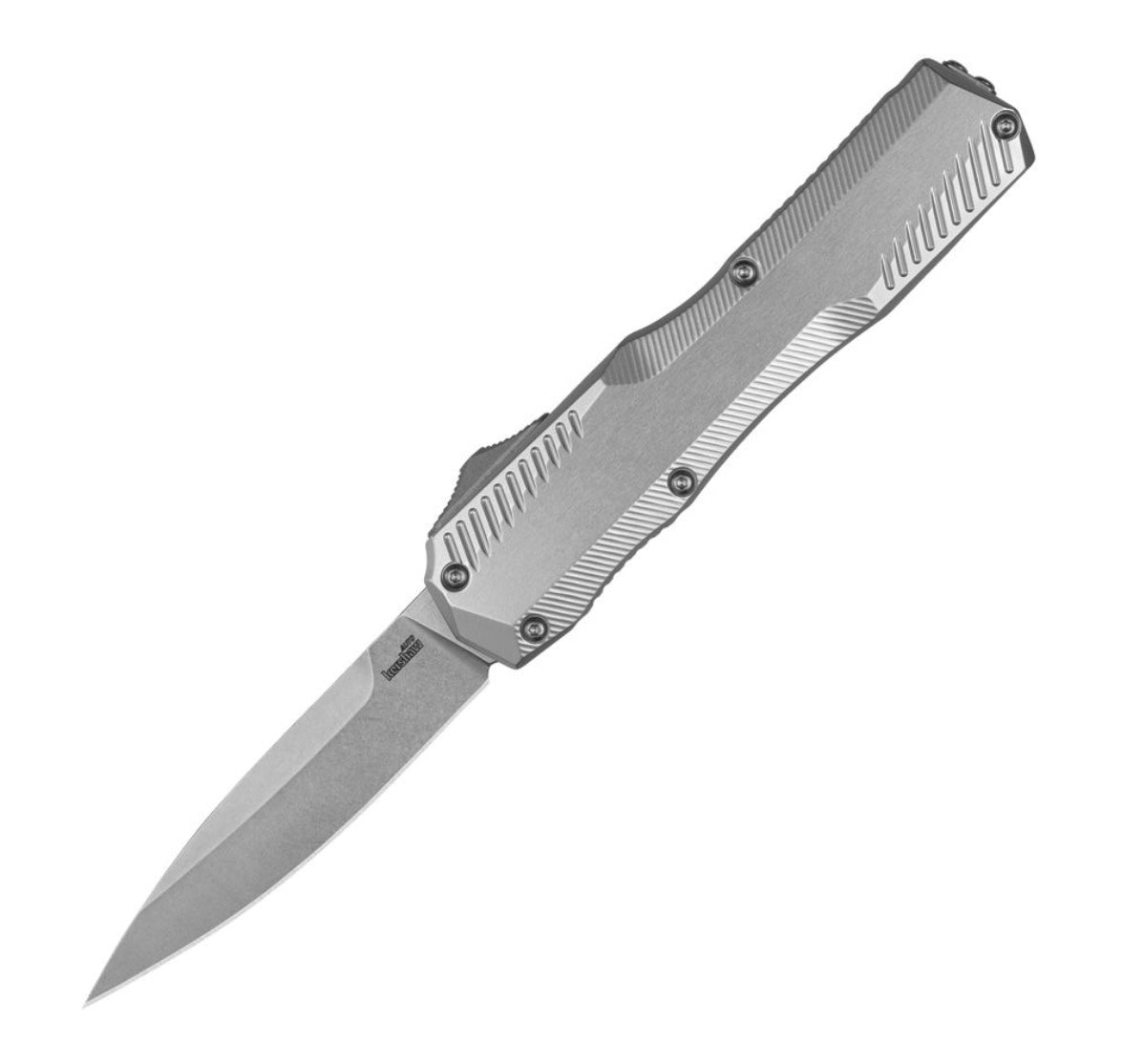 Kershaw Livewire Premium OTF Automatic Knife - Raw Aluminum & CPM-20CV