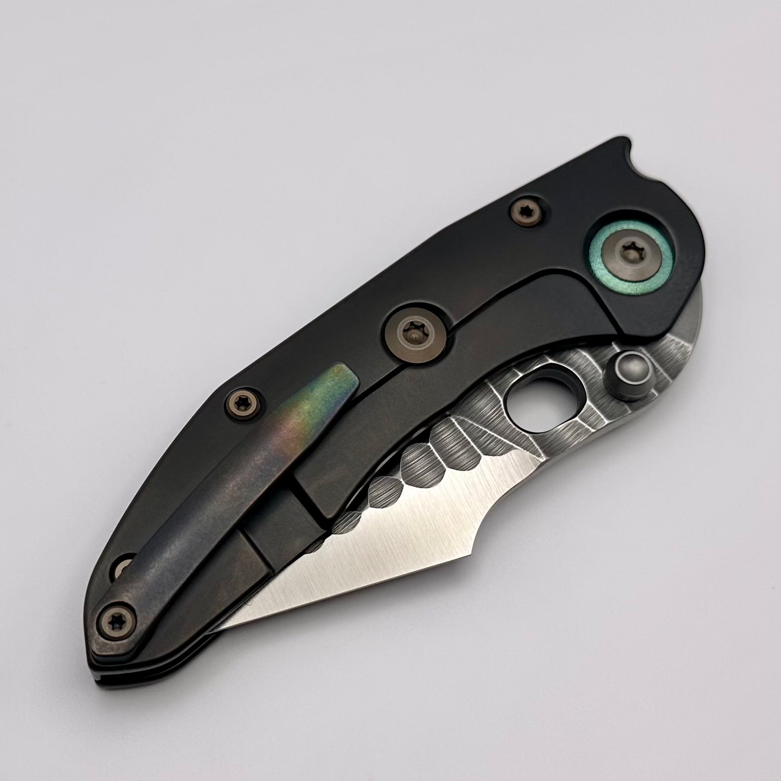 Premium Borka Blades Frag DLC Knife - Torched Accents & Rock Ground M390 Steel