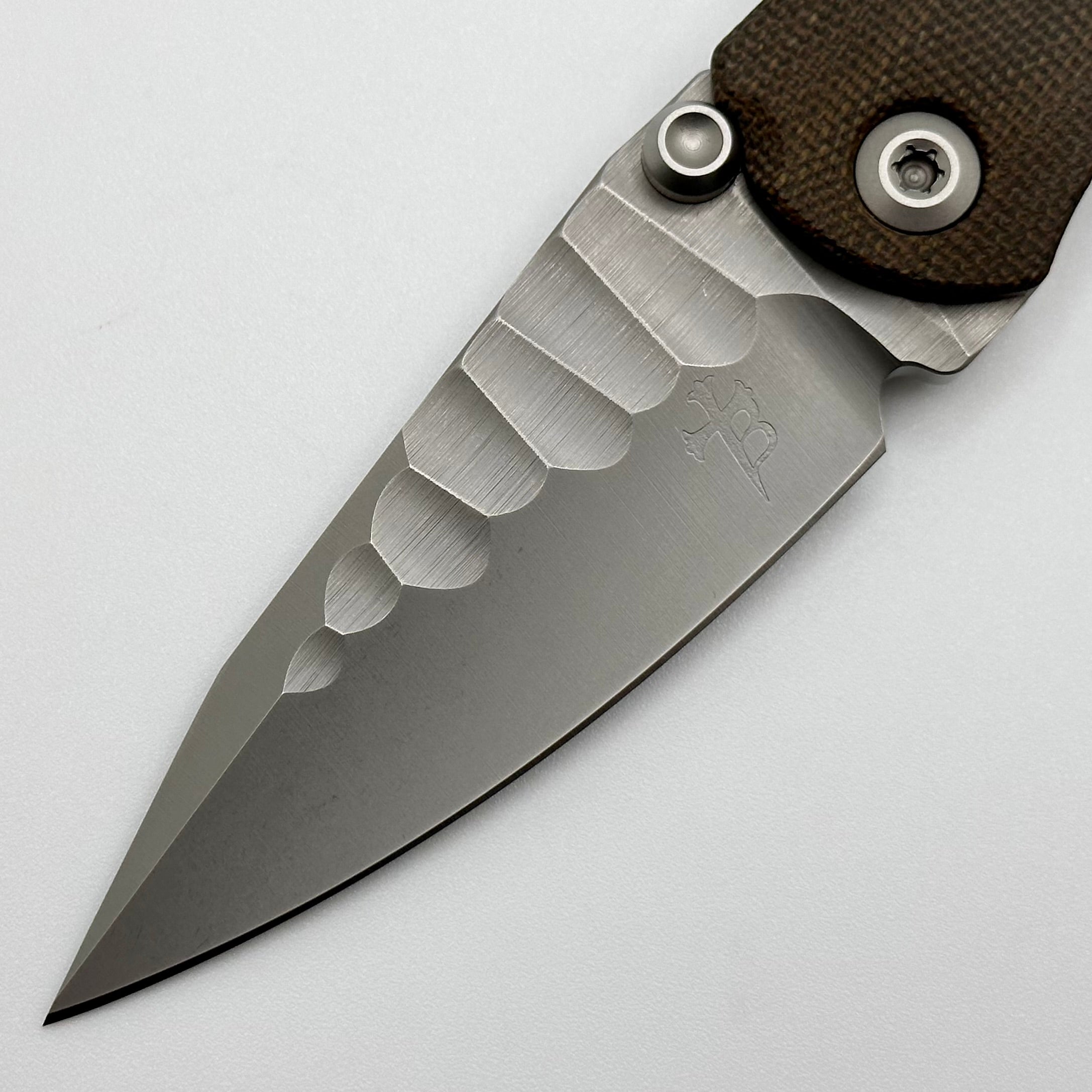 Premium Borka Blades Custom SBDP Rocker Knife - M390 Steel & Micarta Scales