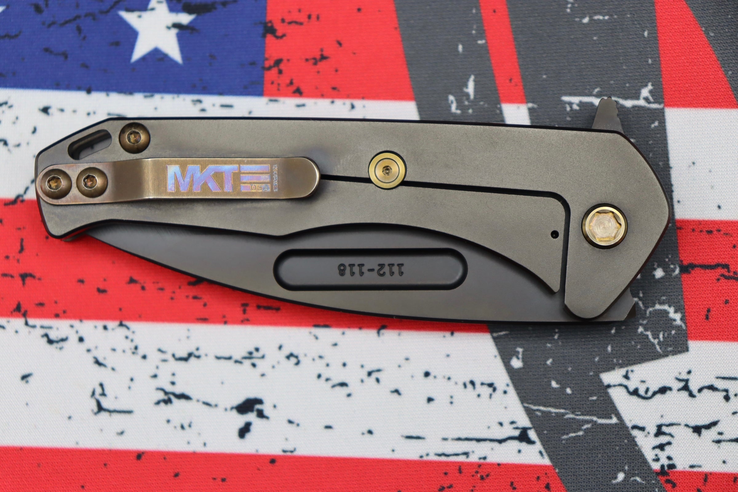 Premium Medford Praetorian Slim Flipper: PVD S35VN Tanto Blade & Bronze Hardware