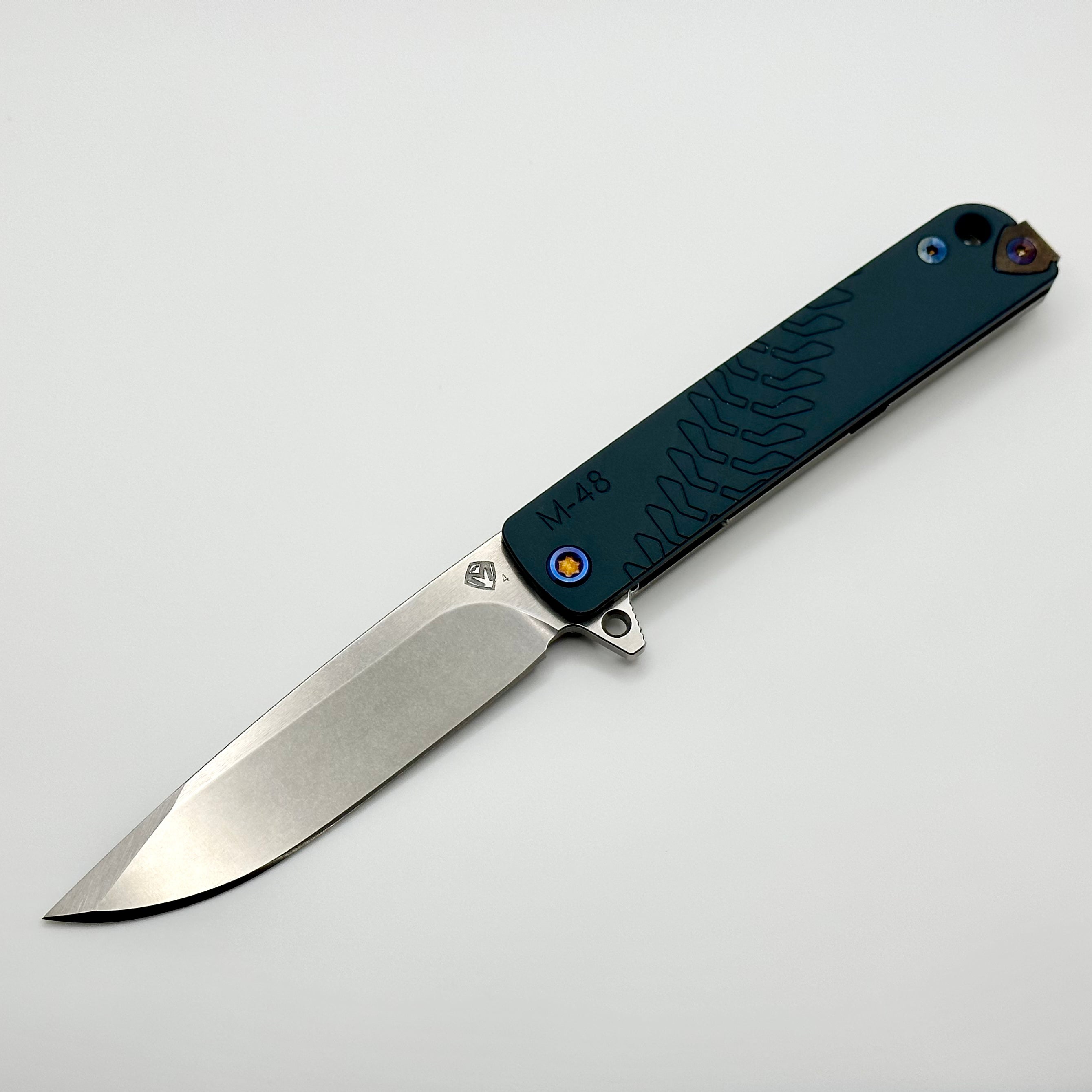 Medford M-48 Premium Tactical Knife - Blue Aluminum Handle & S45VN Blade