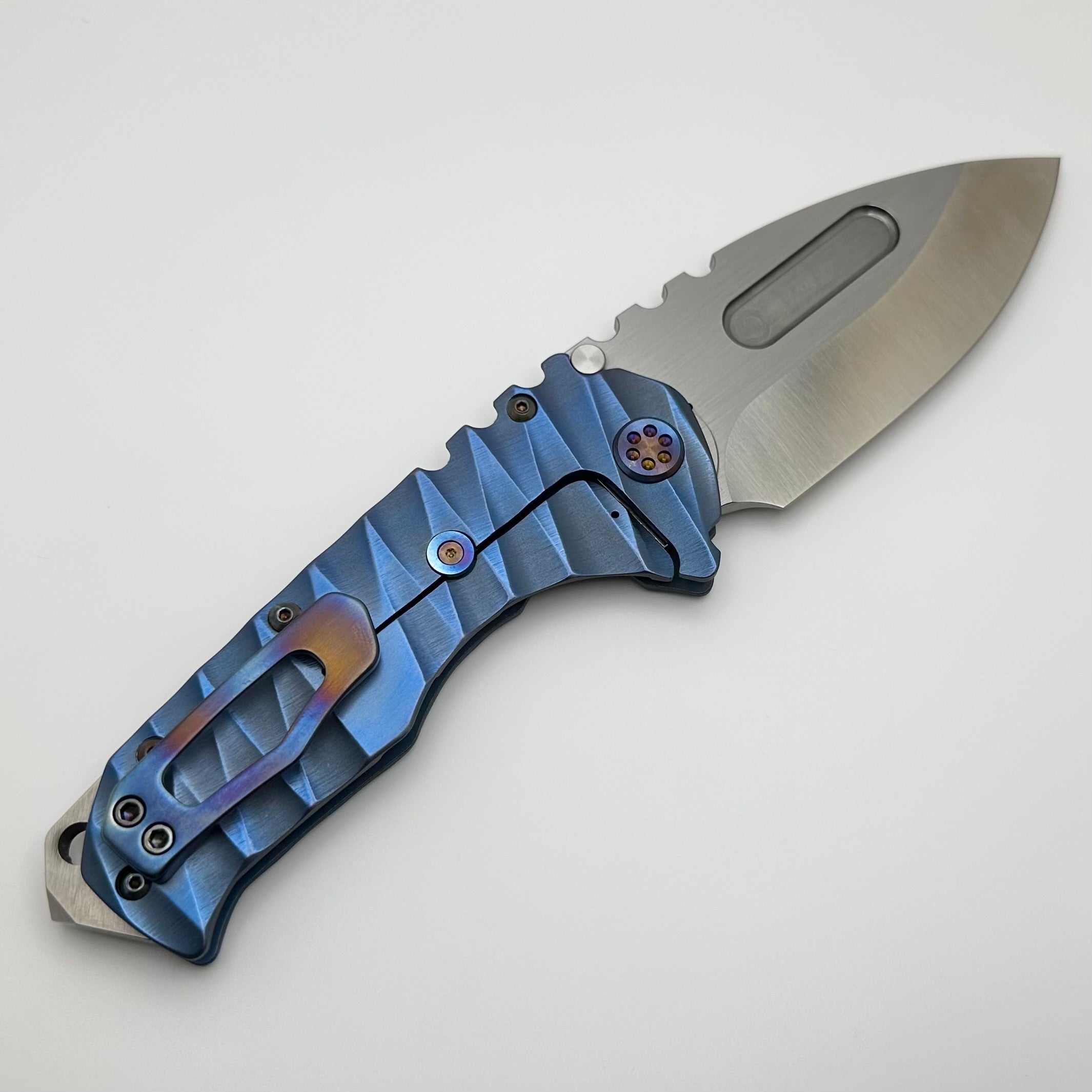 Medford Knife Praetorian T Ultimate Tactical Folding Knife - S45VN Blade & Blue Lightning Handles