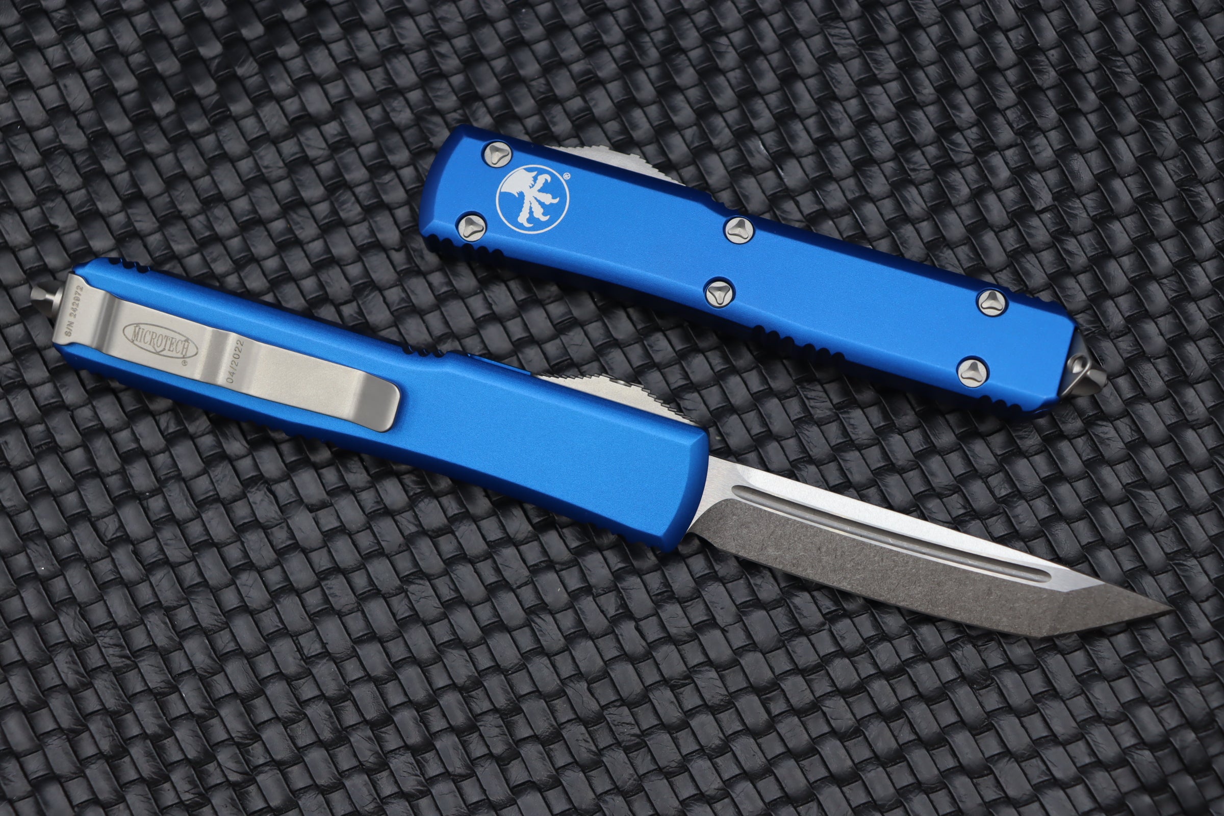 Microtech Ultratech Tanto Stonewash Blue - Premium Tactical OTF Knife