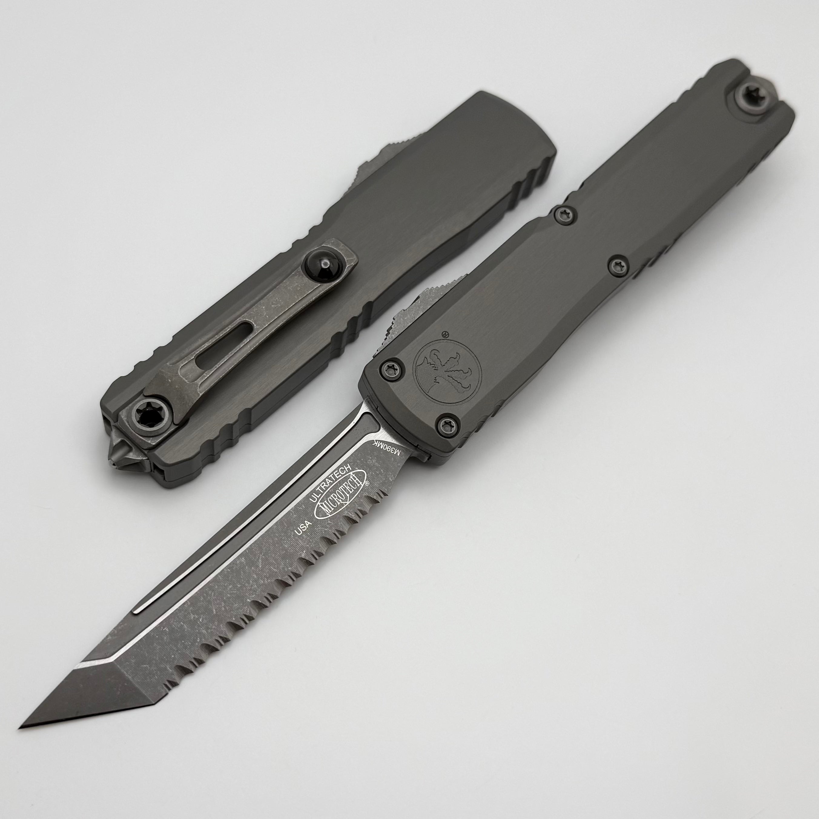 Microtech Ultratech ZBP Tanto Apocalyptic Full Serrated Knife - Premium OTF Tactical Blade