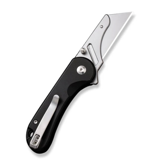 Civivi Elementum Premium Utility Knife with Black Aluminum Handles & Button Lock