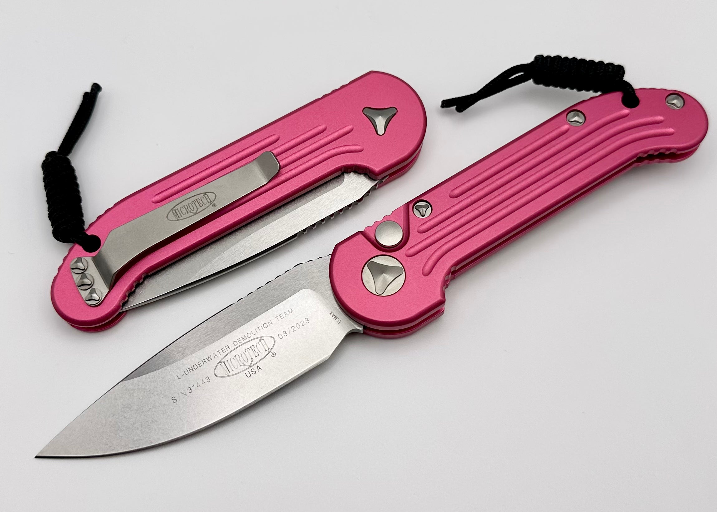 Microtech L.U.D.T Ultimate Tactical Knife - Pink & Stonewash