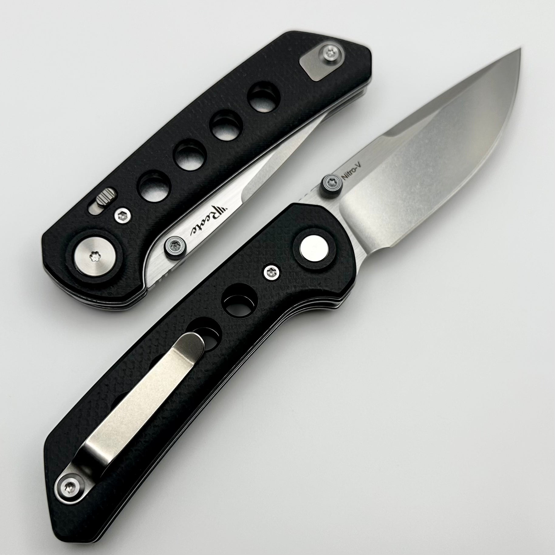 Reate Knives PL-XT Ultimate Folding Knife - Black Micarta & G-10 Inlays