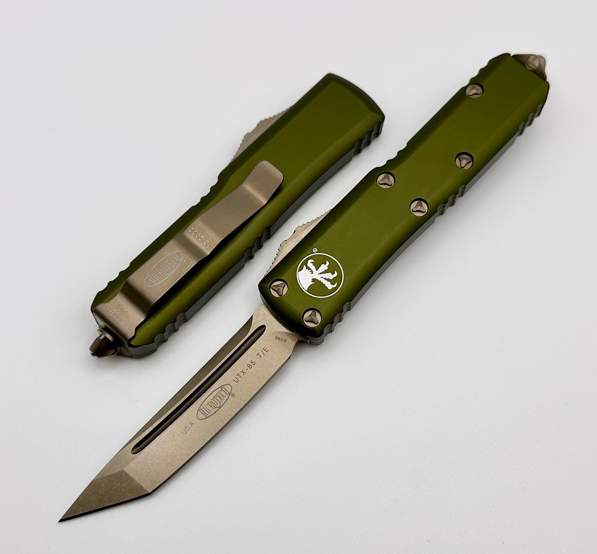 Premium Microtech UTX-85 Tanto Bronze & OD Green EDC Knife