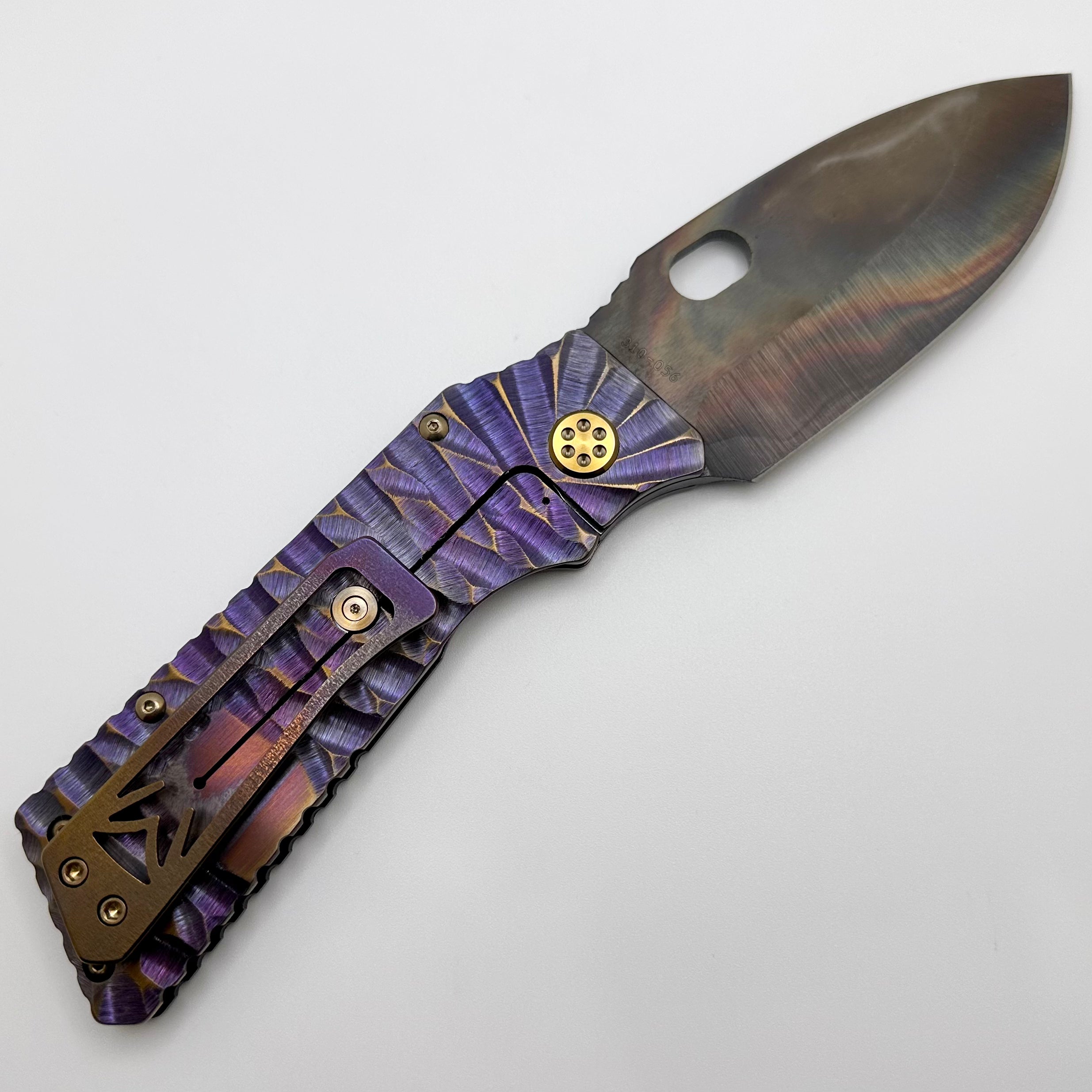 Medford TFF-1 S45VN Premium Tactical Folding Knife - Vulcan & Violet with Bronze Accents