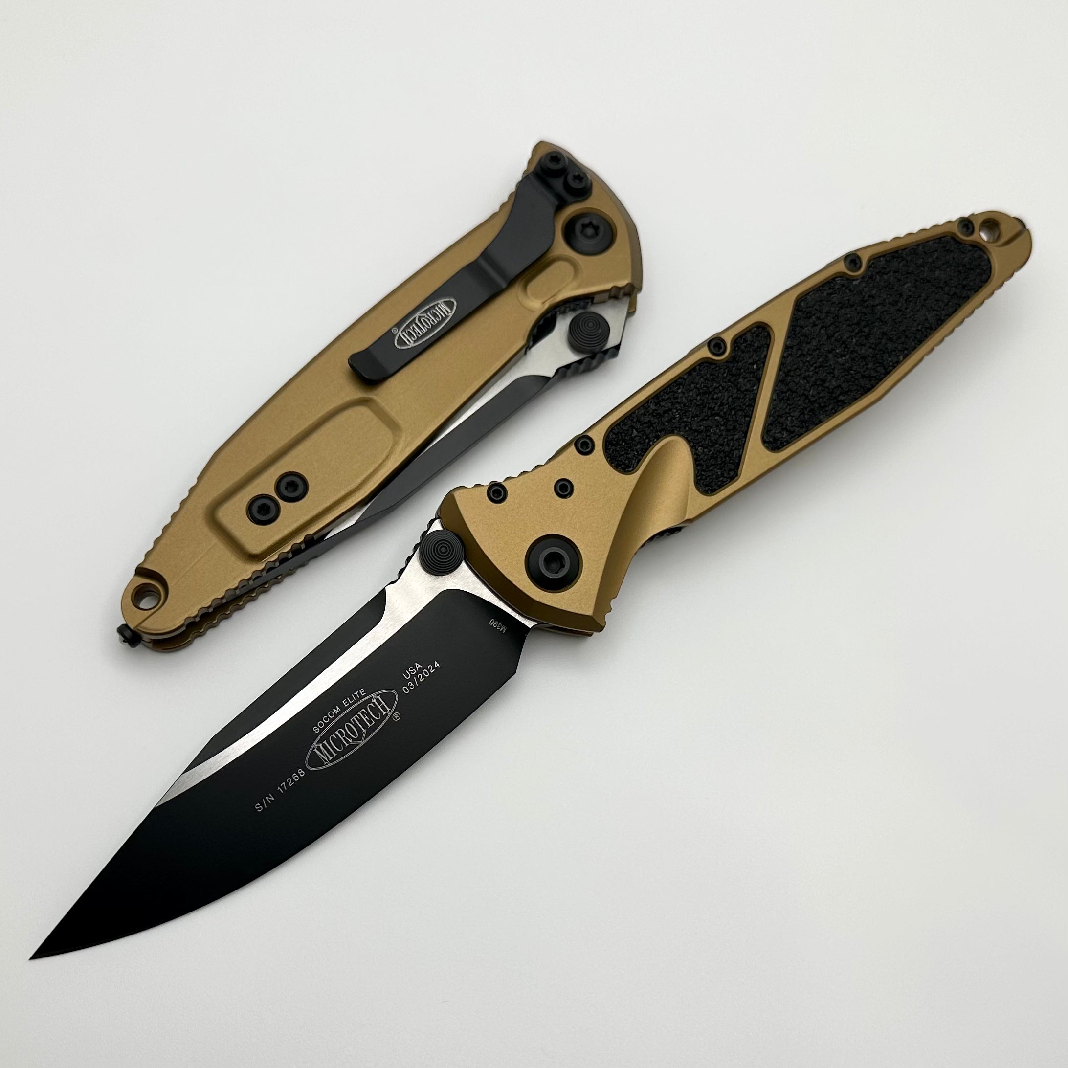 Microtech Socom Elite Manual Tactical Knife - Premium Tan Handle