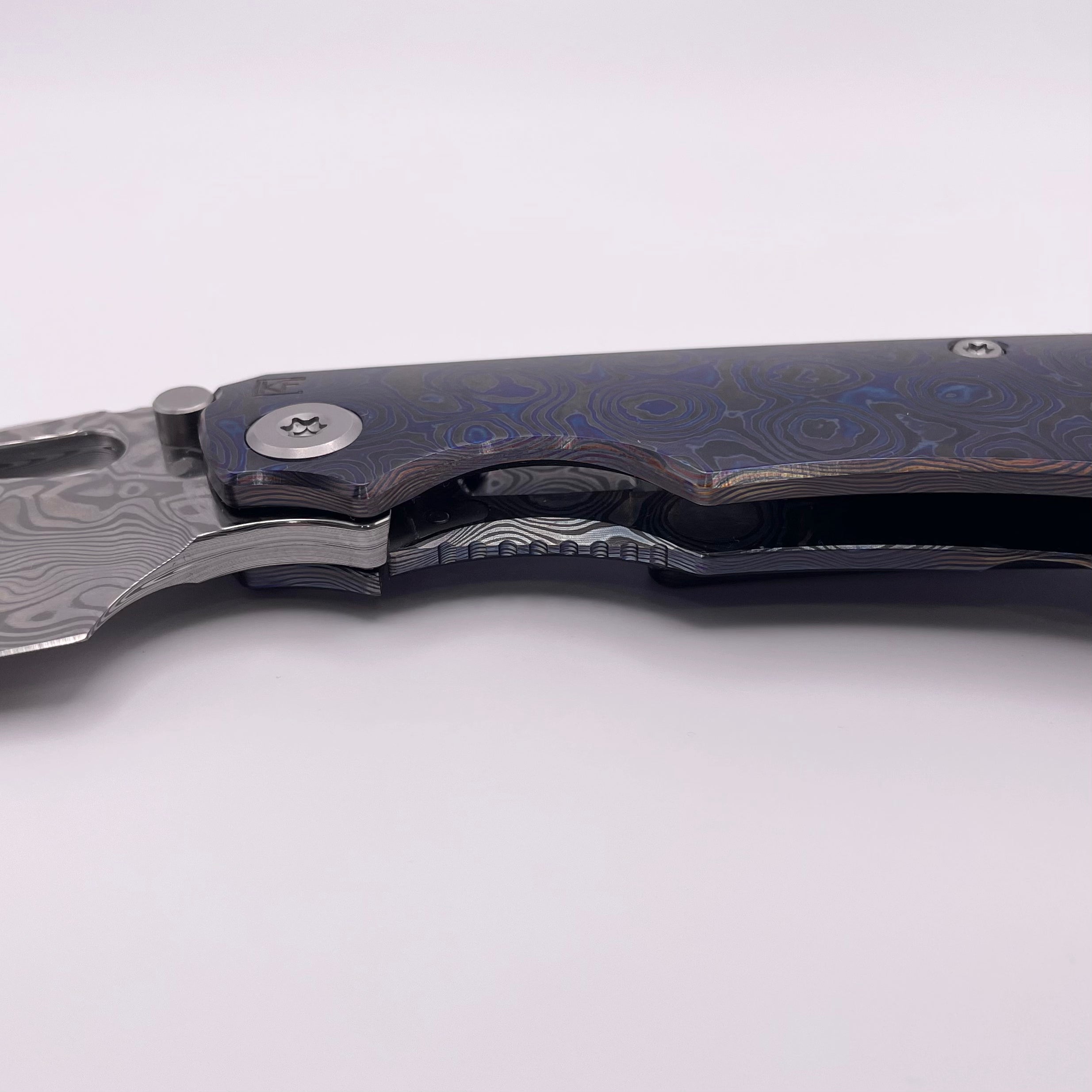 Premium BLEMISH Custom Knife Factory Rotten Design Evo 4.0 with Zircuti Handles & Damasteel Blade