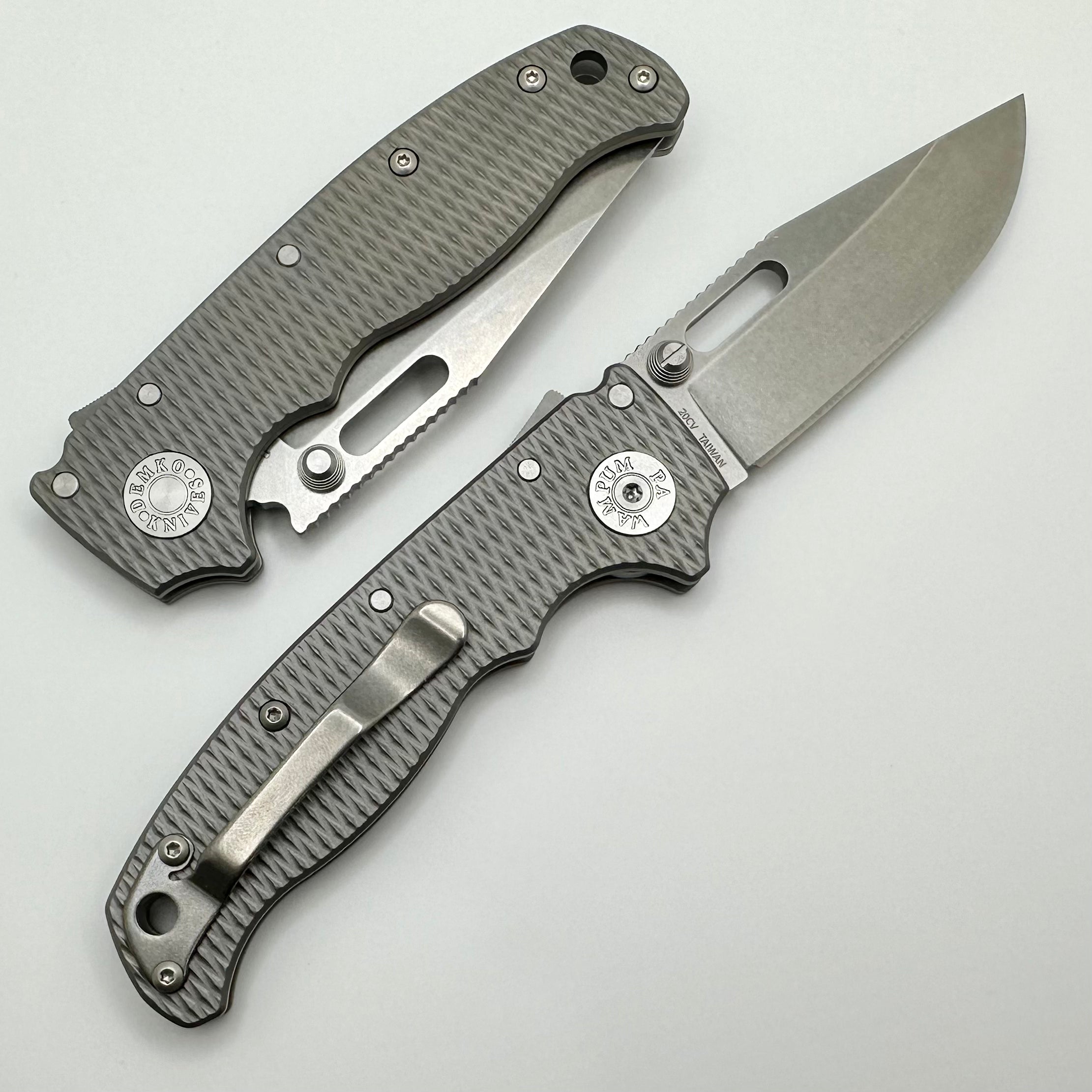 Premium Demko AD20.5 Titanium Folding Knife with 20CV Clip Point Blade